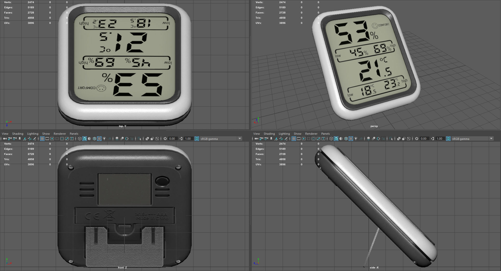 WEATHER STATION Low-poly 3D model_8