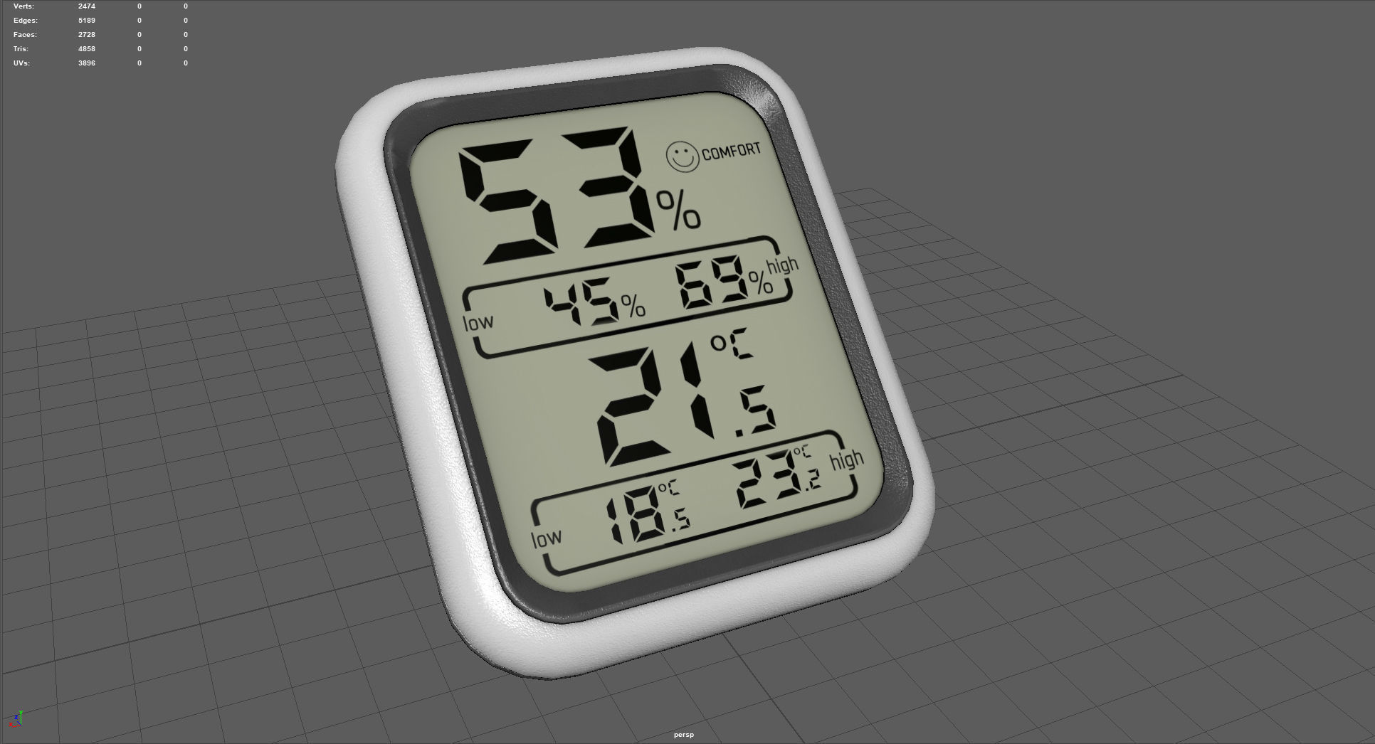 WEATHER STATION Low-poly 3D model_5
