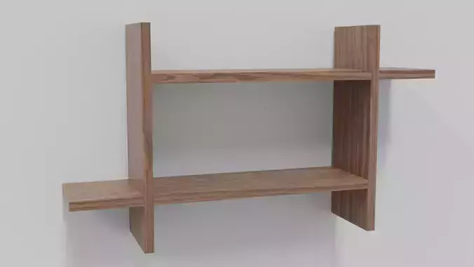 Wooden Shelf 3D model