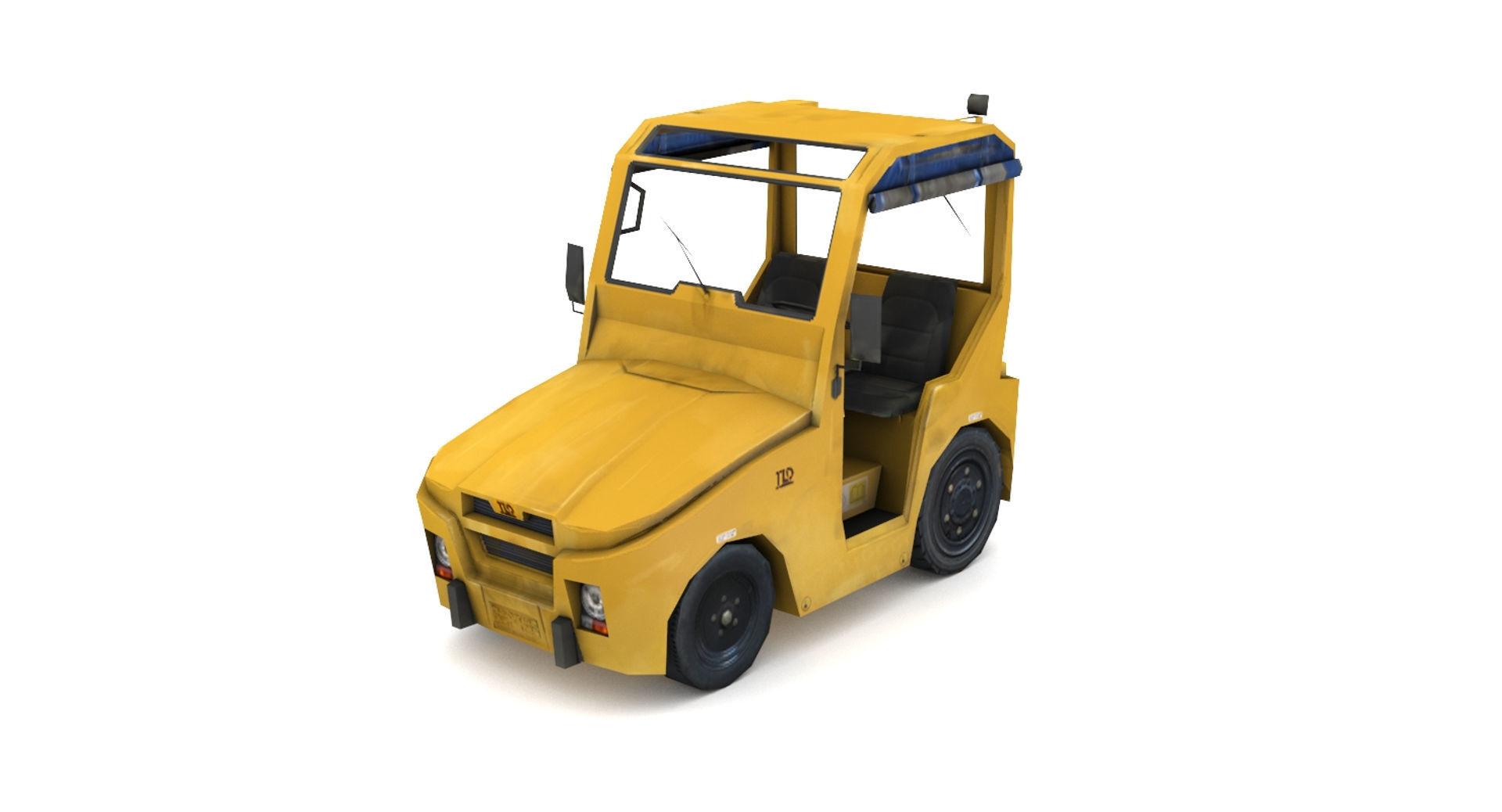 TLD JST-25 Baggage Tractor Low-poly 3D model_1