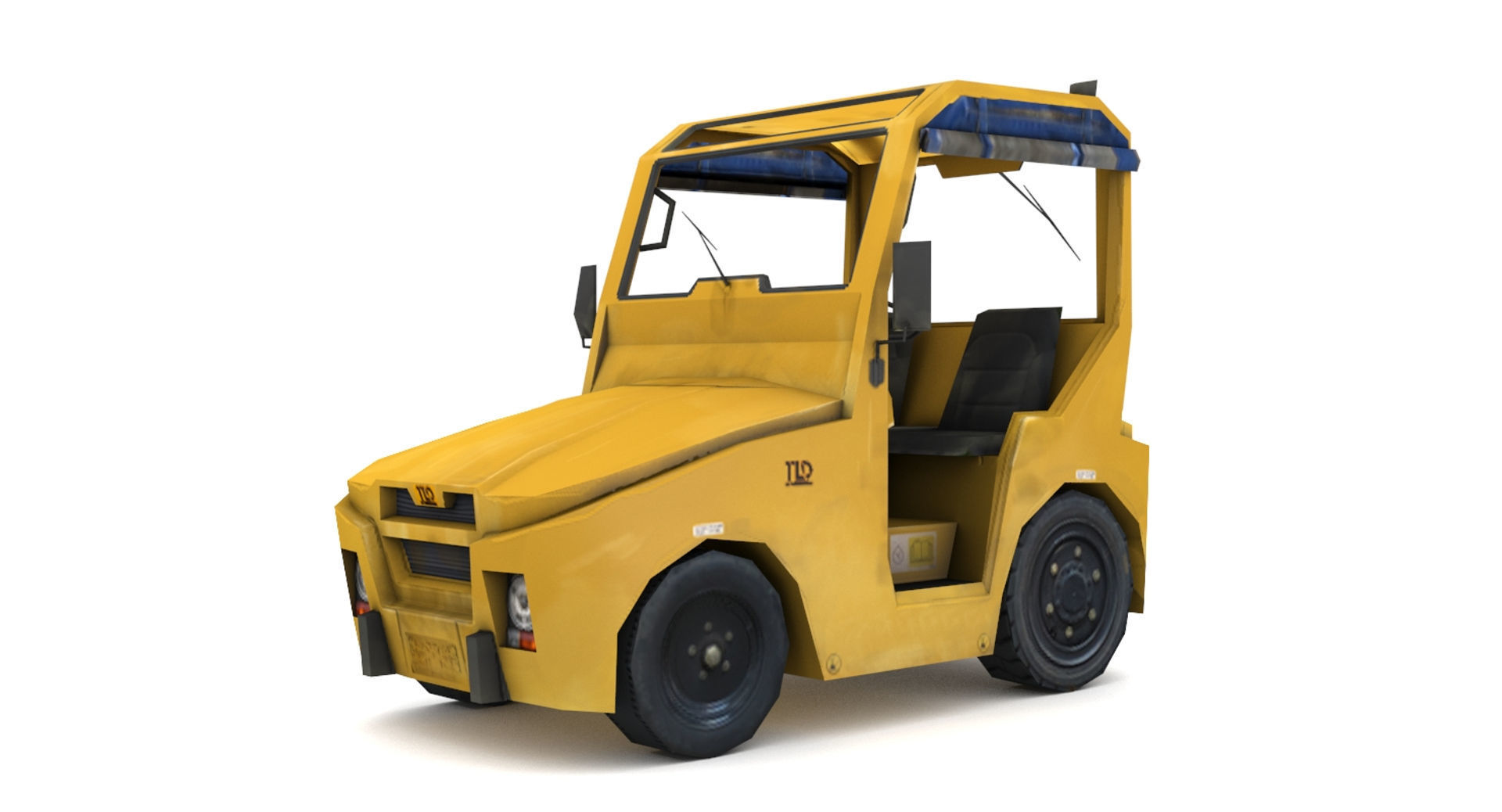TLD JST-25 Baggage Tractor Low-poly 3D model_8
