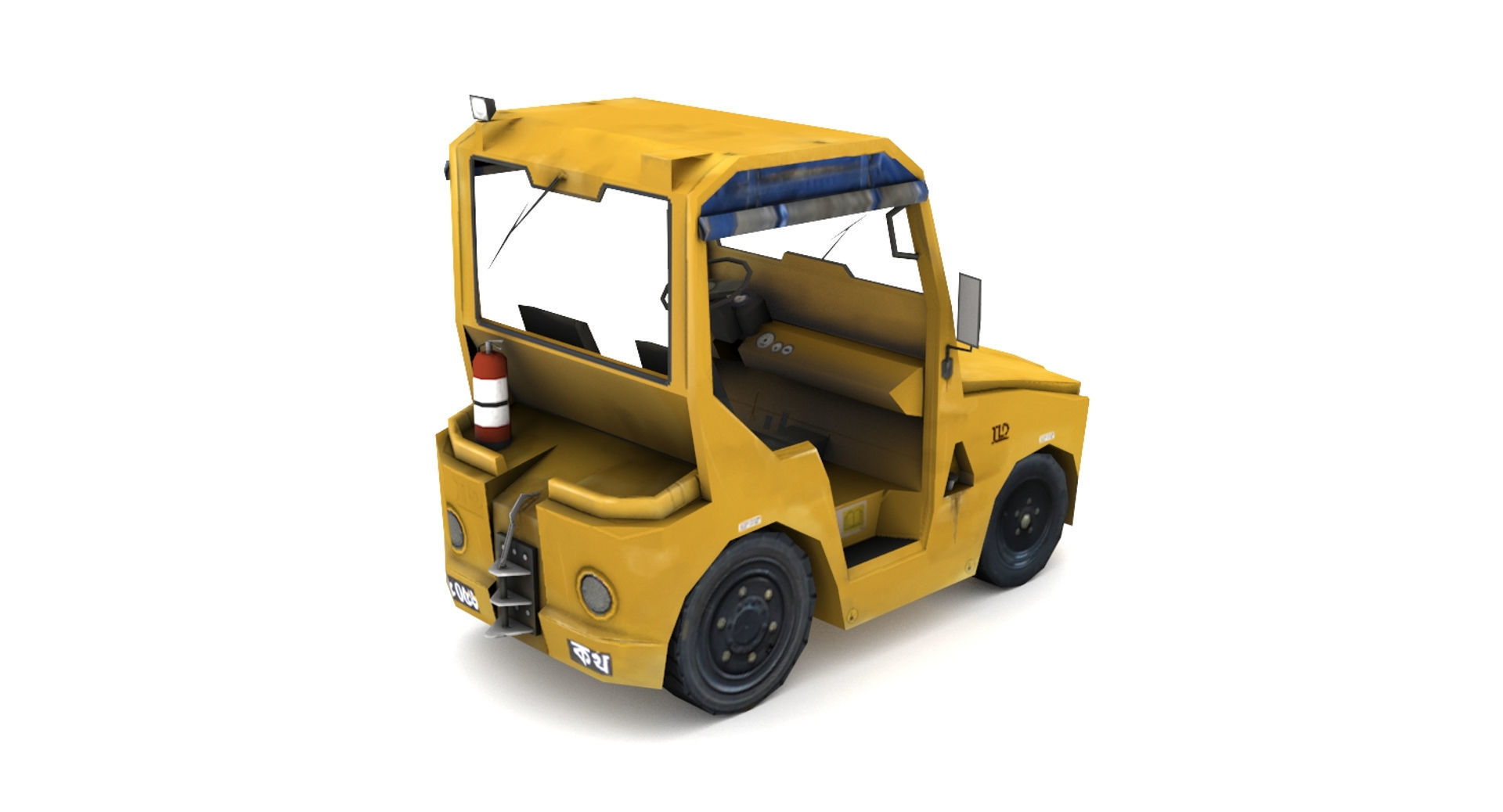 TLD JST-25 Baggage Tractor Low-poly 3D model_3