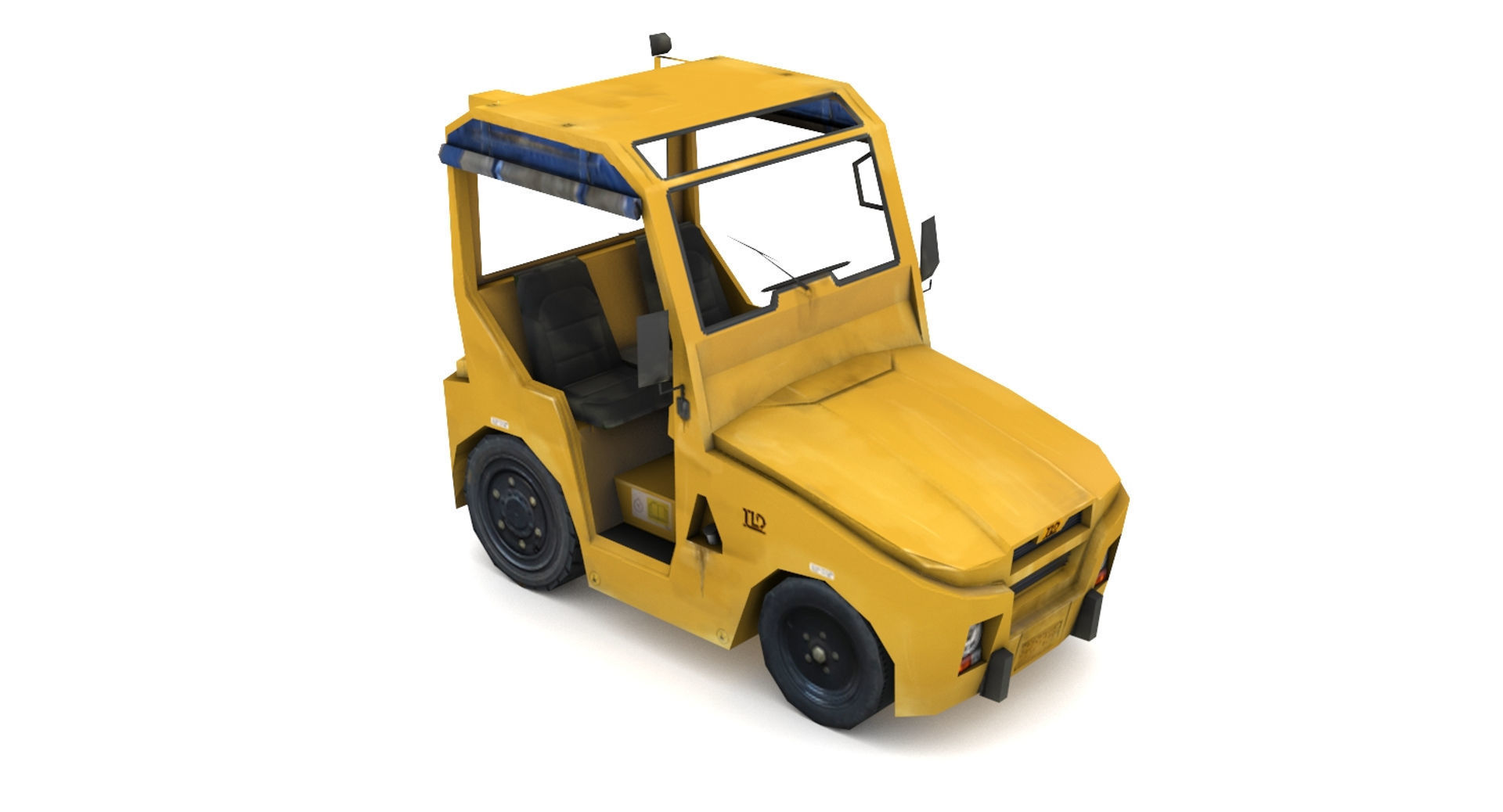 TLD JST-25 Baggage Tractor Low-poly 3D model_4