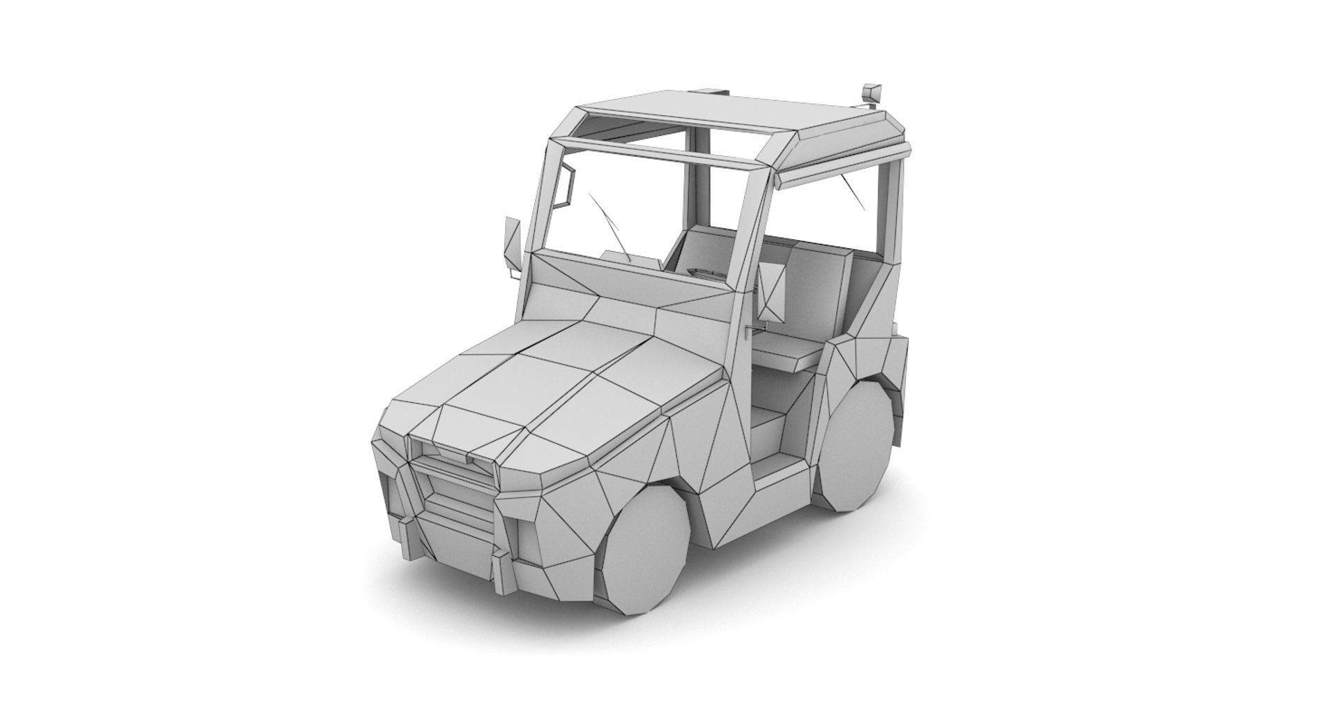TLD JST-25 Baggage Tractor Low-poly 3D model_14