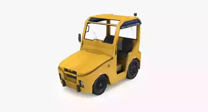 TLD JST-25 Baggage Tractor Low-poly 3D model
