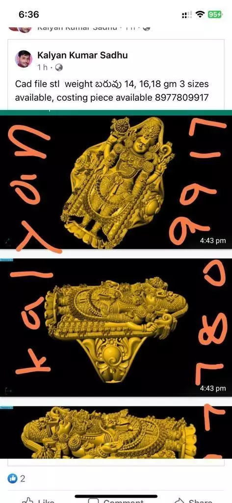 BALAJI  RING 3D print model_0