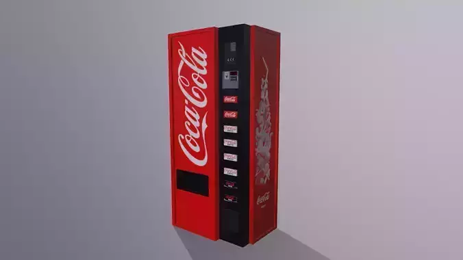 Coca-Cola Automat Low-poly 3D model
