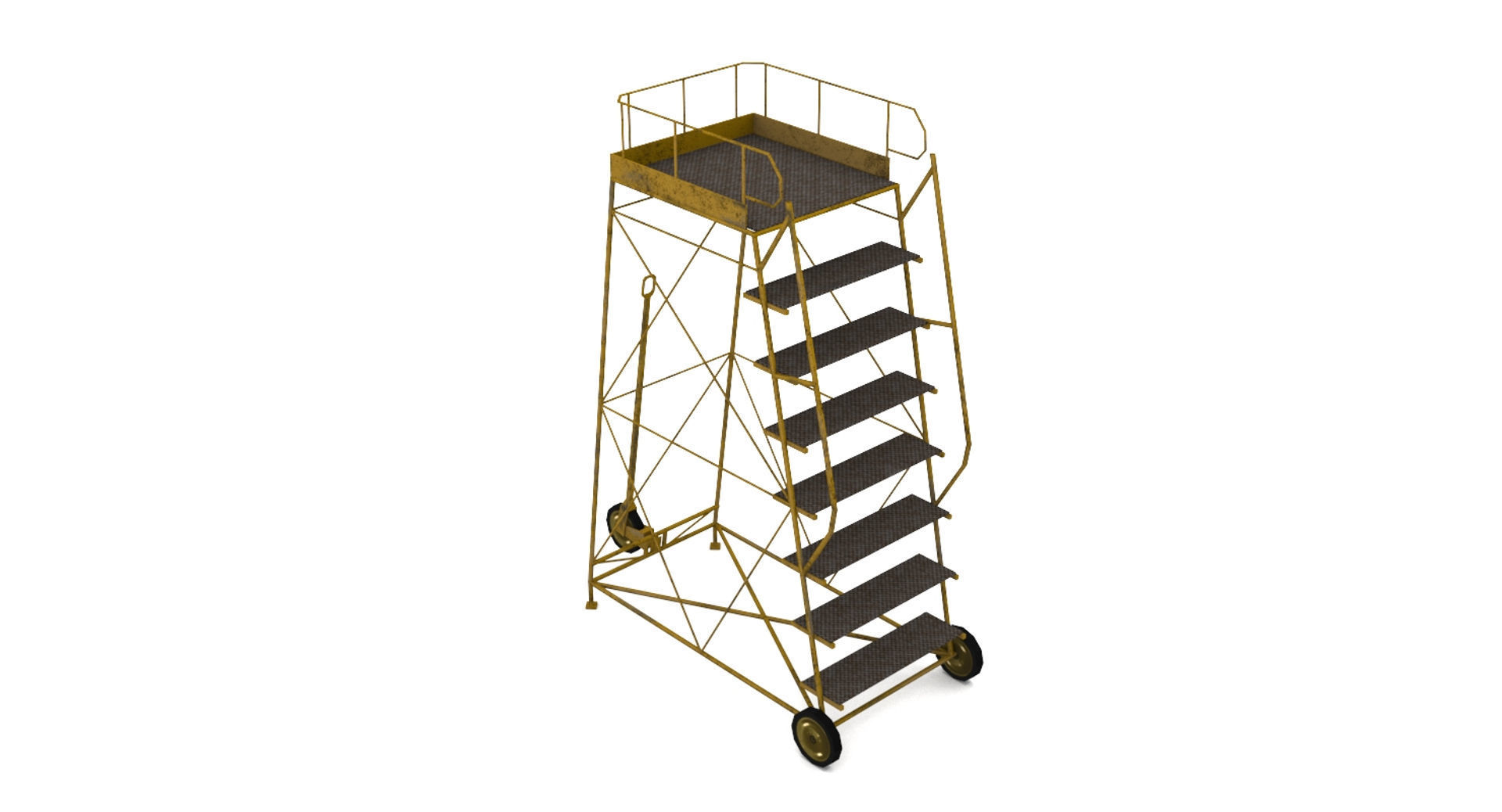 Airfield ladders Low-poly 3D model_7