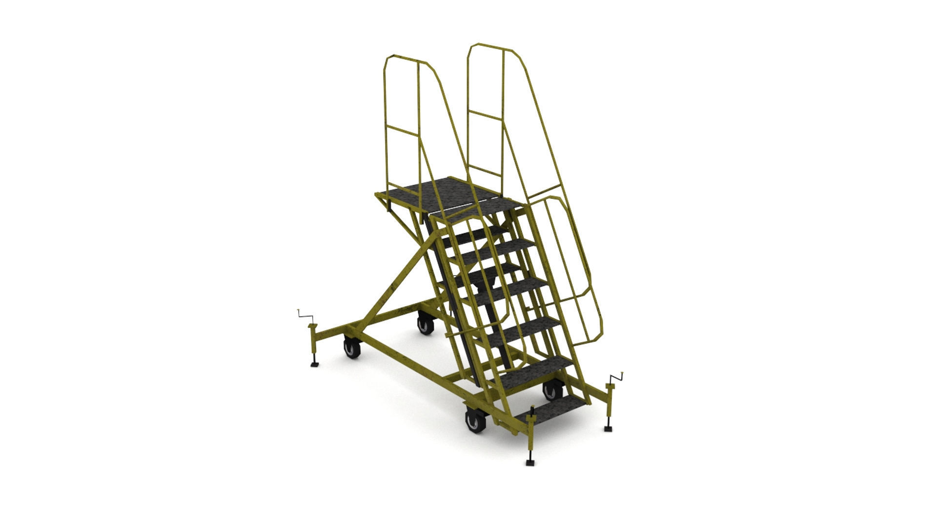 Airfield ladders Low-poly 3D model_4