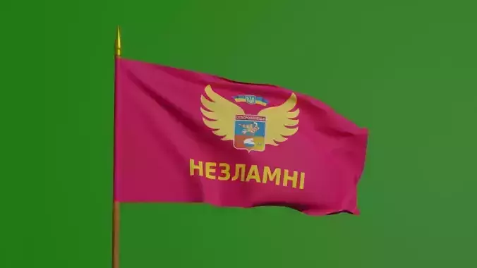 Flag 3D model waving in wind 3D model