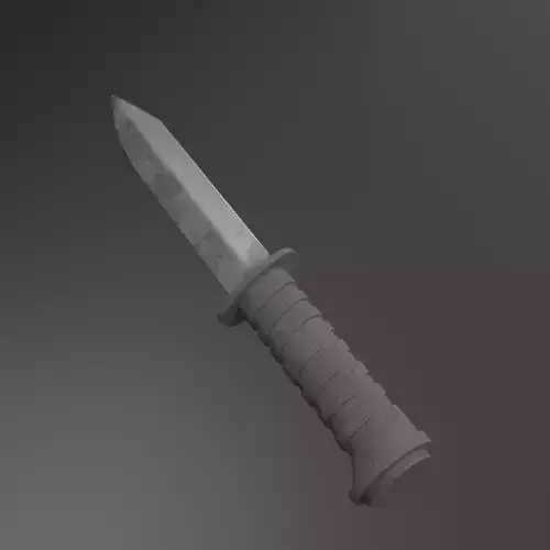 Military Combat Knife Low-poly