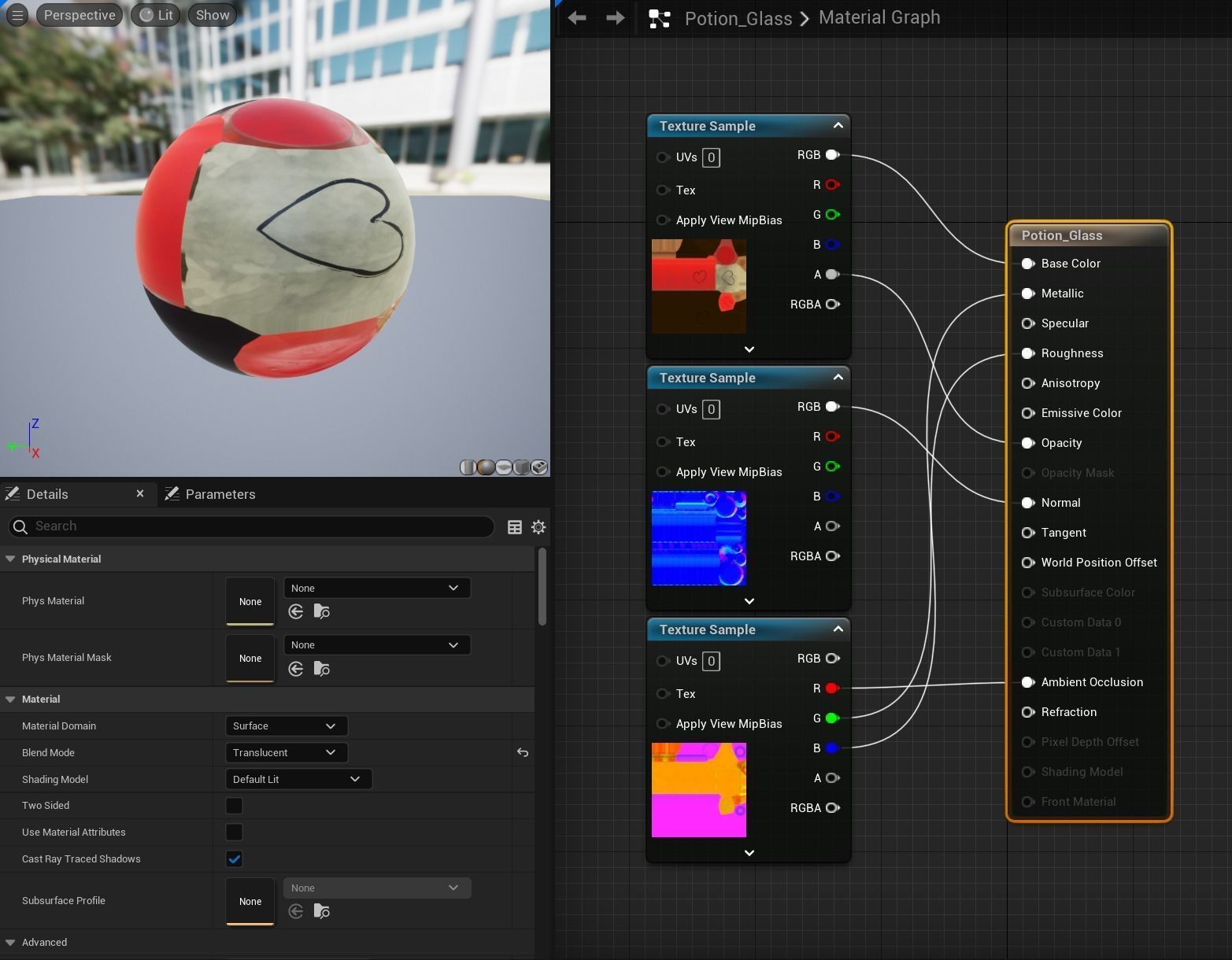 Stylized Bottle Alchemy Potion Low-poly 3D model_13