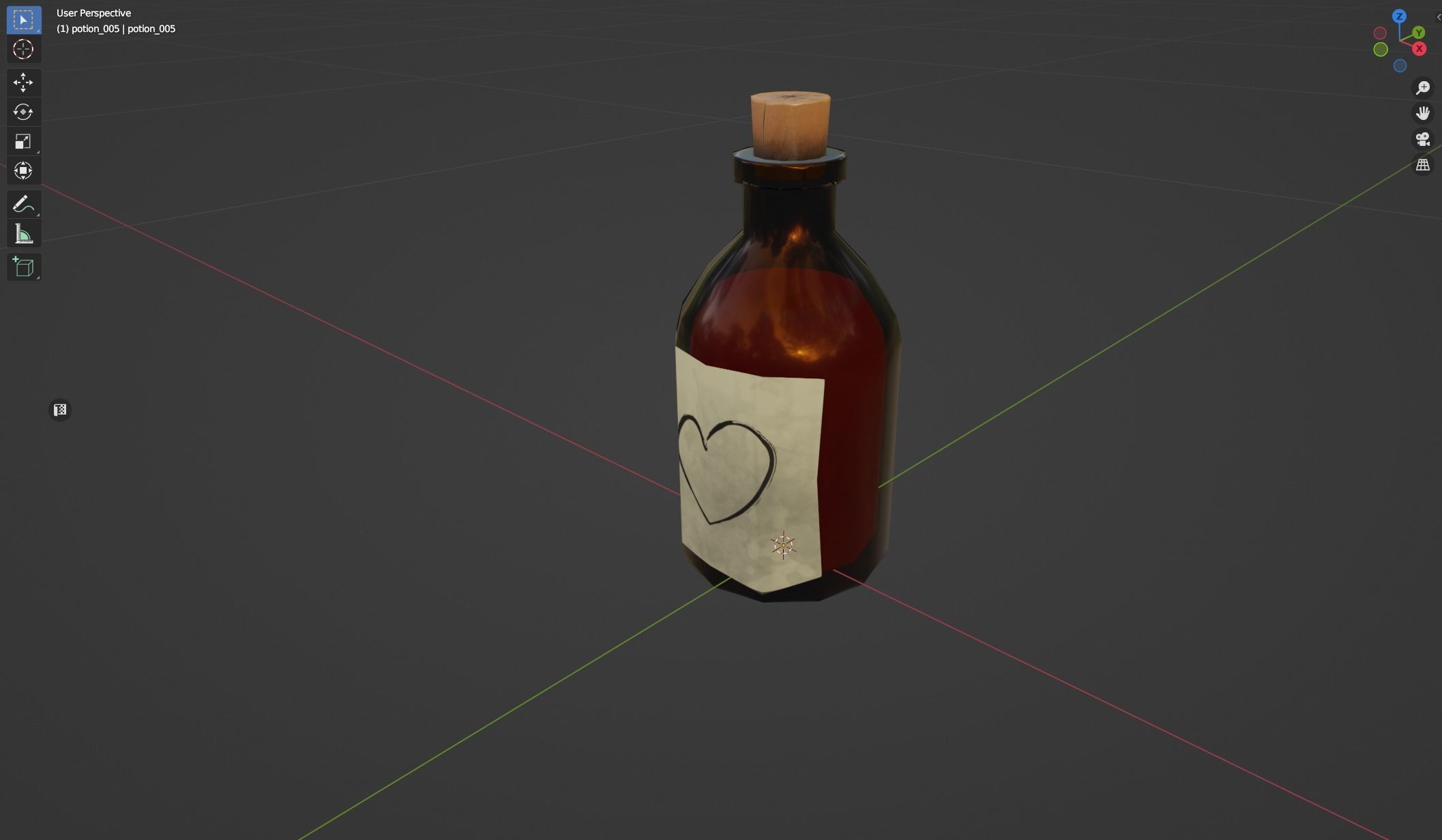 Stylized Bottle Alchemy Potion Low-poly 3D model_9