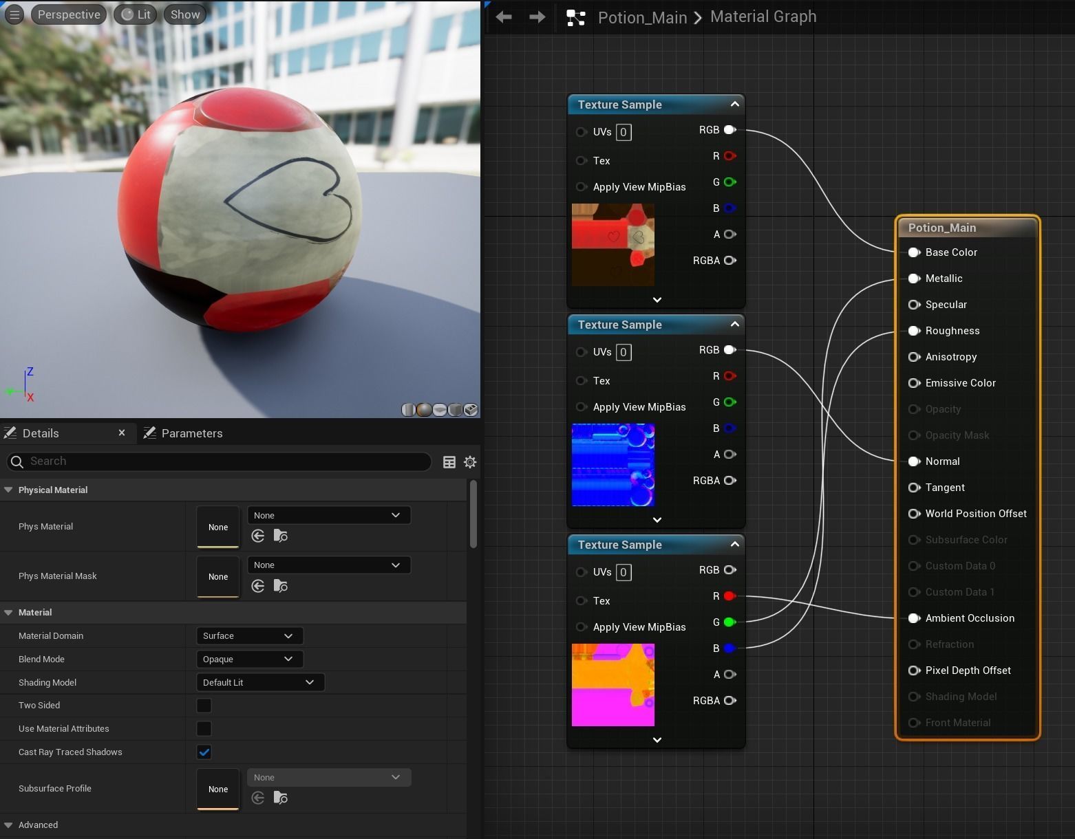 Stylized Bottle Alchemy Potion Low-poly 3D model_12