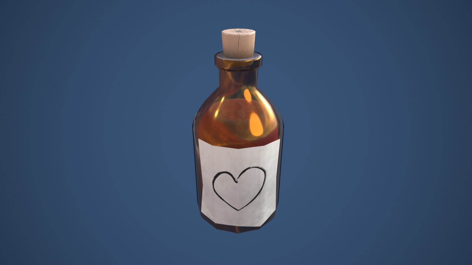 Stylized Bottle Alchemy Potion Low-poly 3D model_3