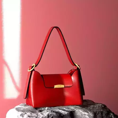 Red bag 3d model with UV and materials
