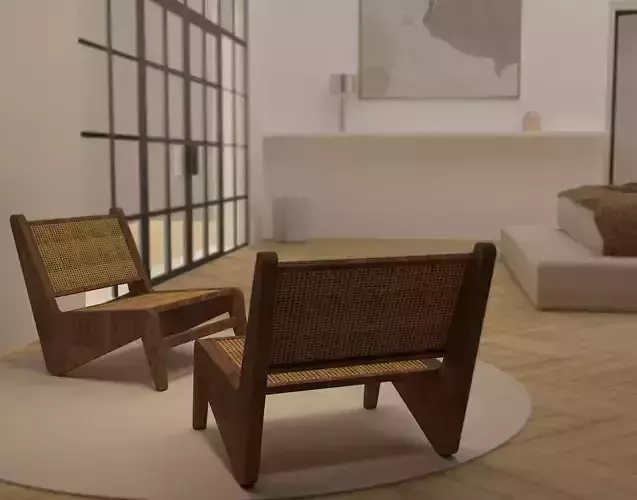 Hendrix Armchair - wood and rattan chair