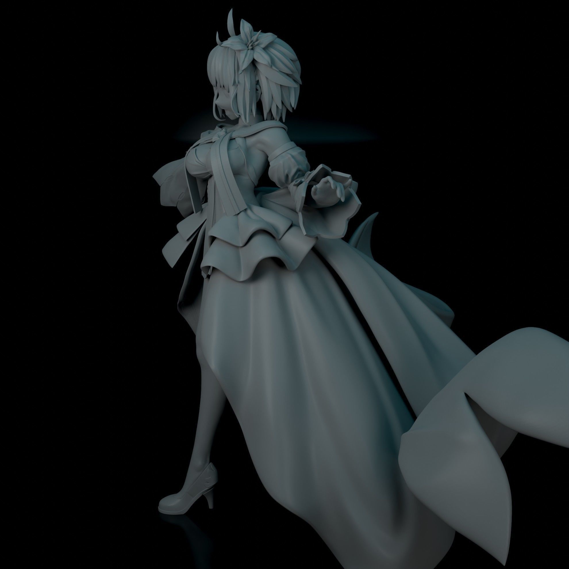 Arcueid Brunestud 3D Printable Model Statue 3D print model_9