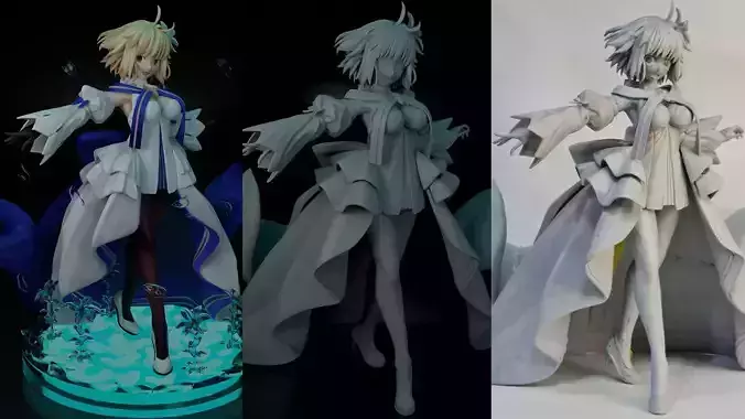 Arcueid Brunestud 3D Printable Model Statue 3D print model