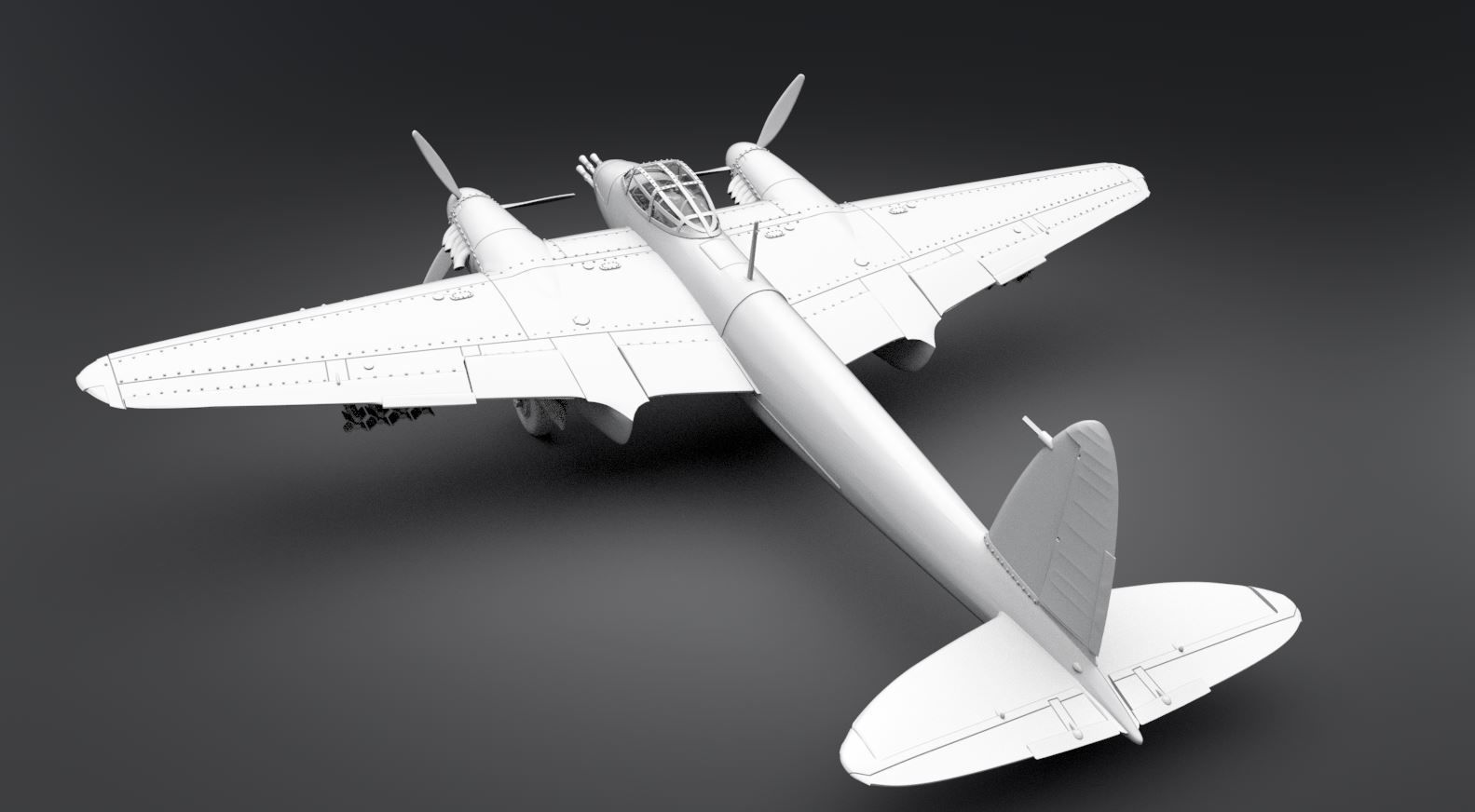 De Havilland Mosquito dh98 A52 Scale model 3D print model_2