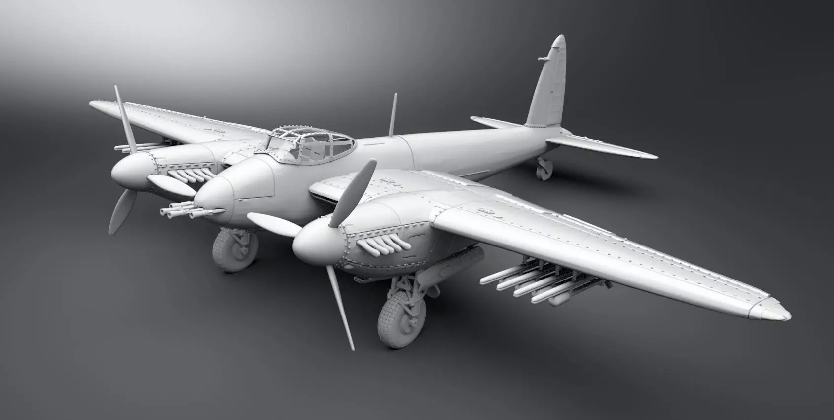 De Havilland Mosquito dh98 A52 Scale model 3D print model_0