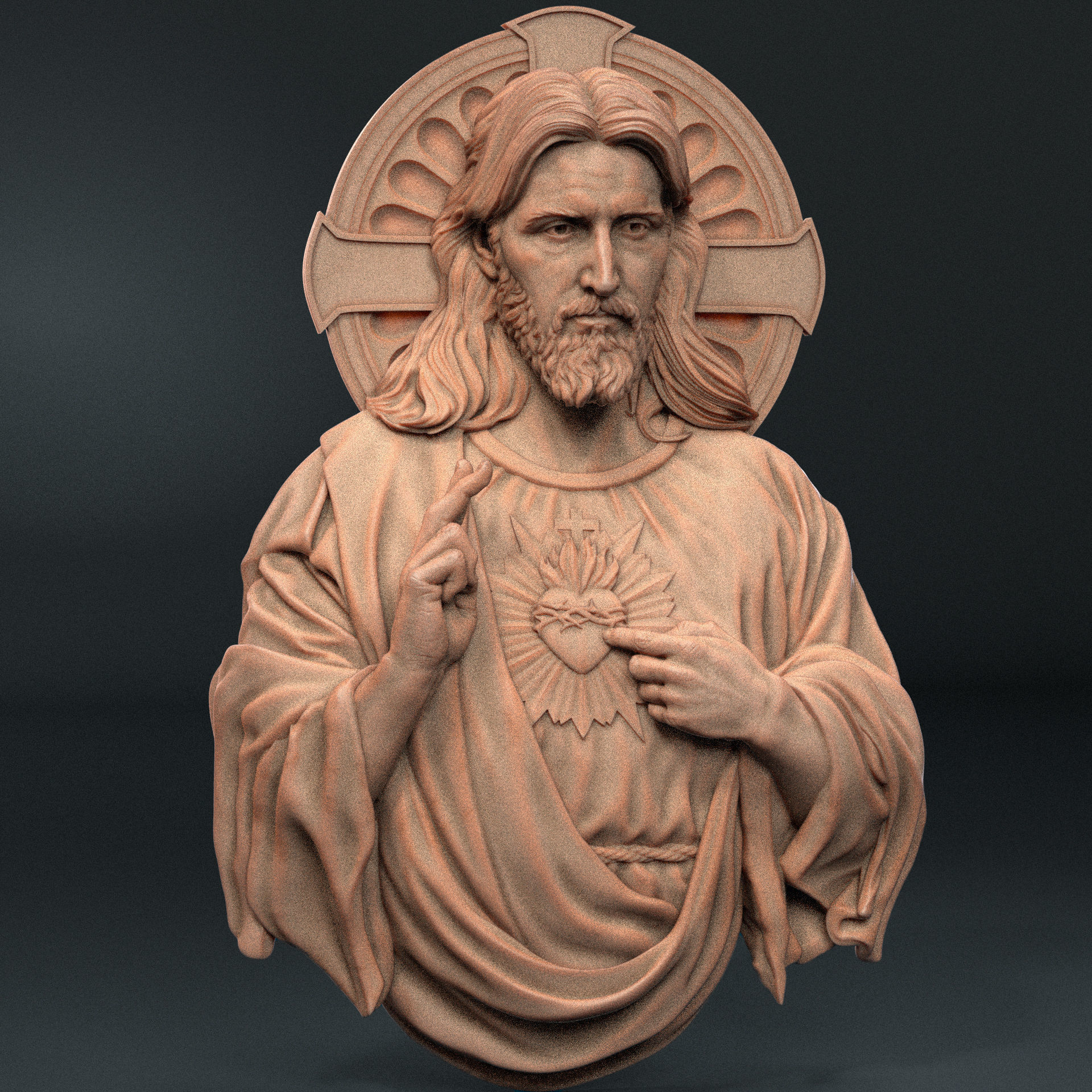 Jesus Relief 03 3D print model_5