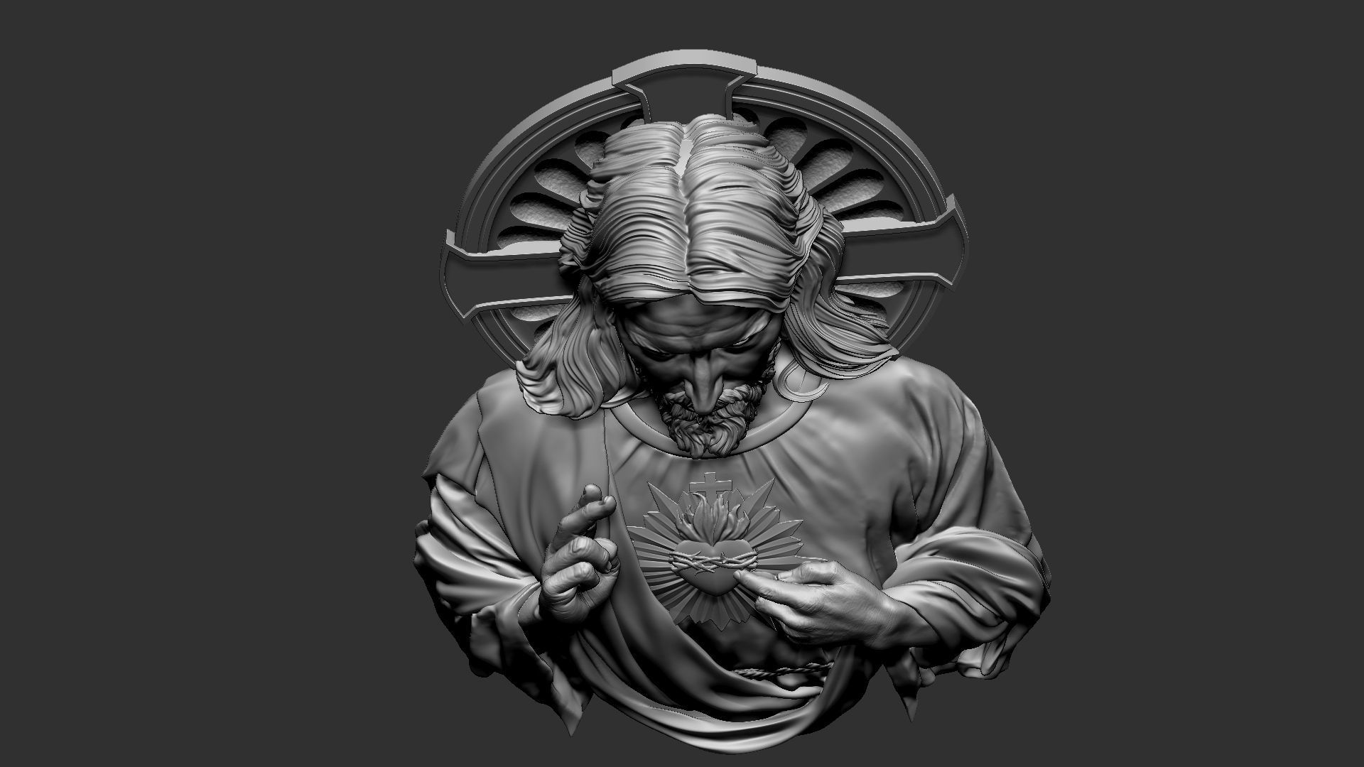 Jesus Relief 03 3D print model_14