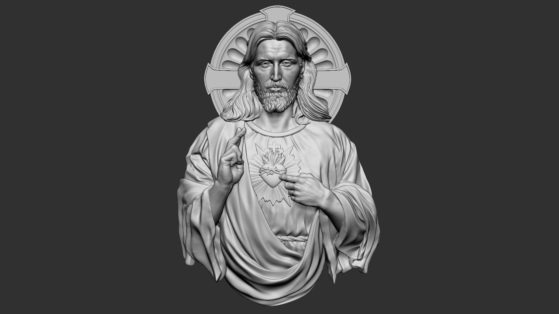 Jesus Relief 03 3D print model_15