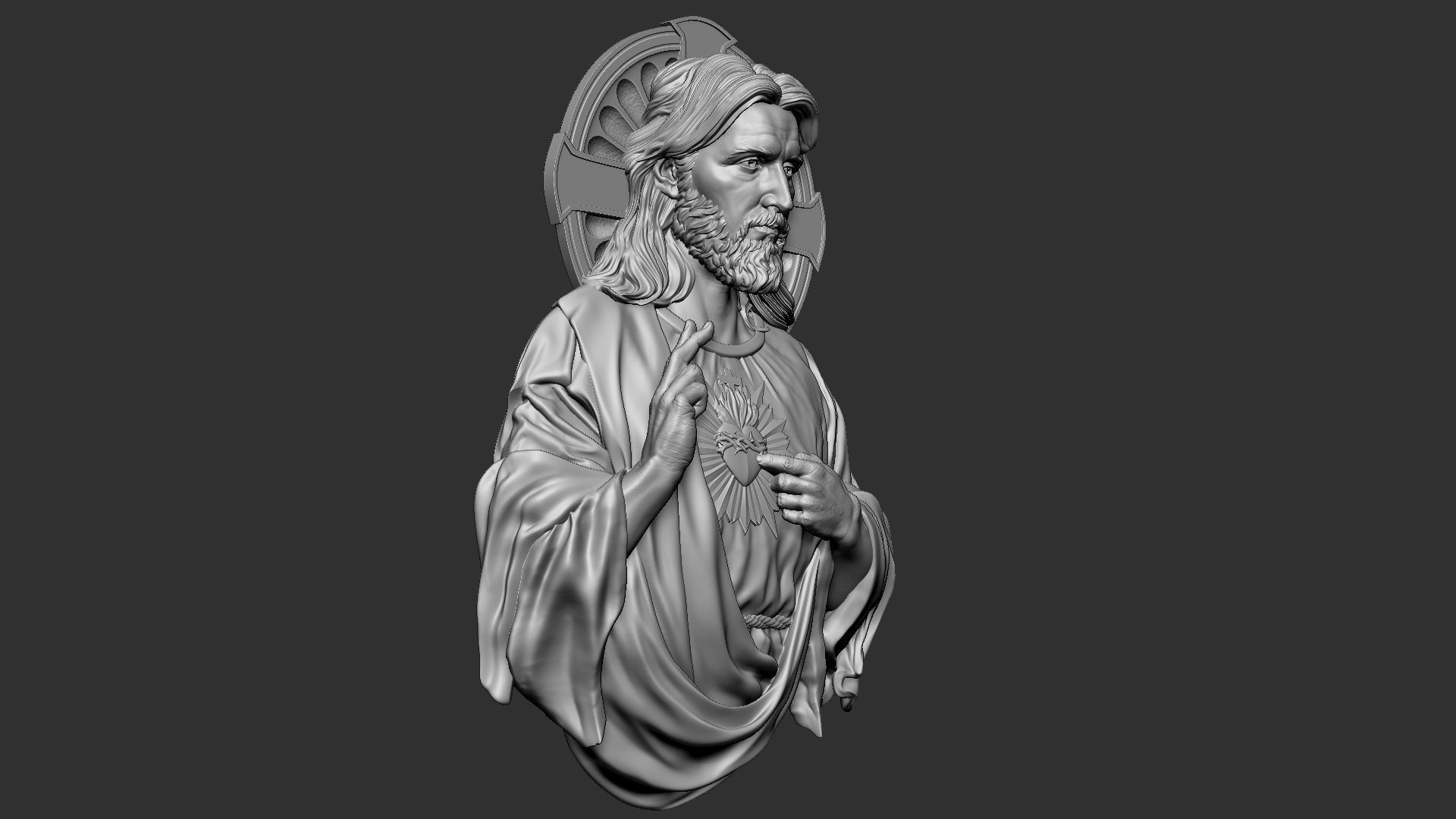 Jesus Relief 03 3D print model_26