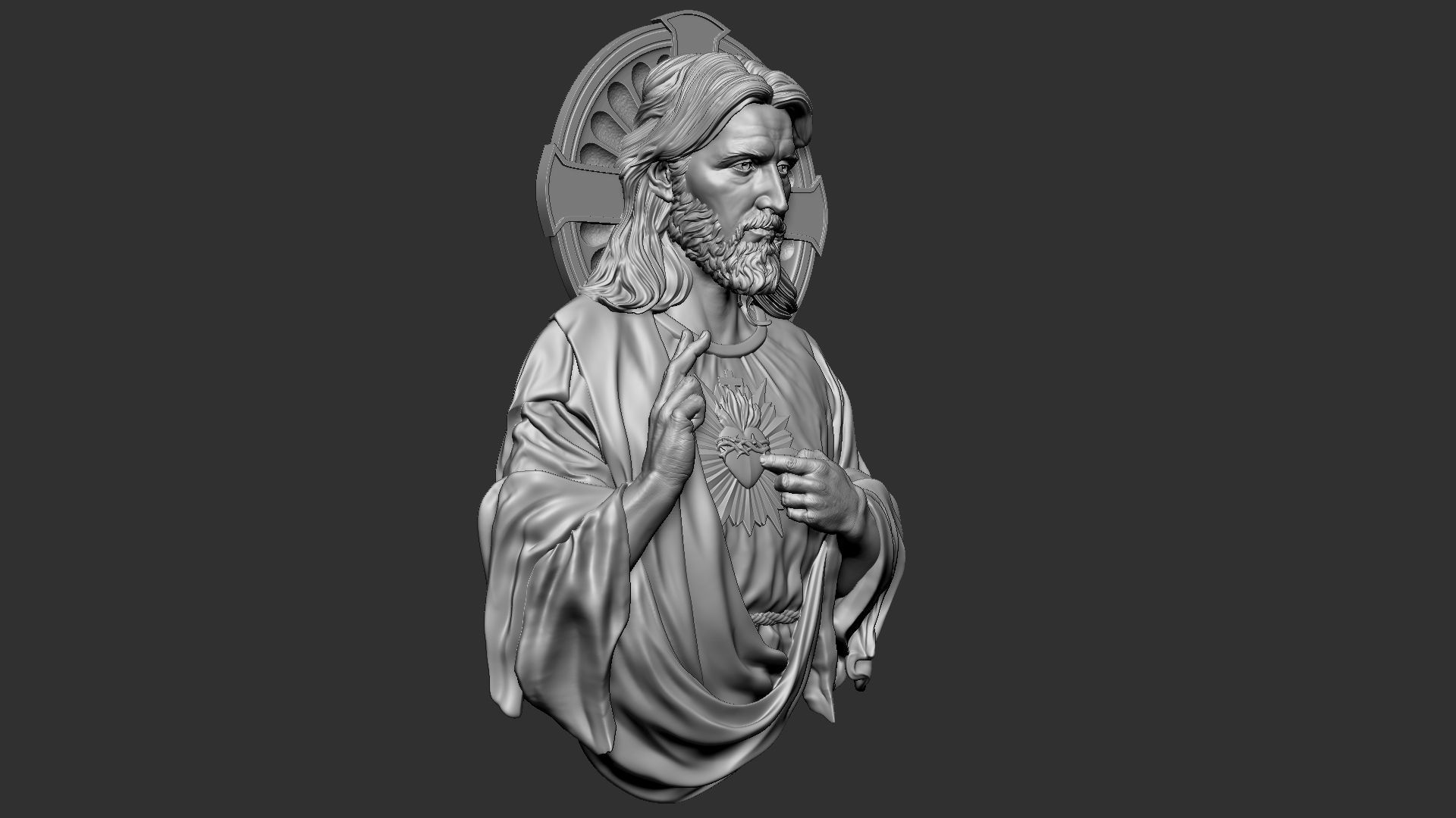 Jesus Relief 03 3D print model_8