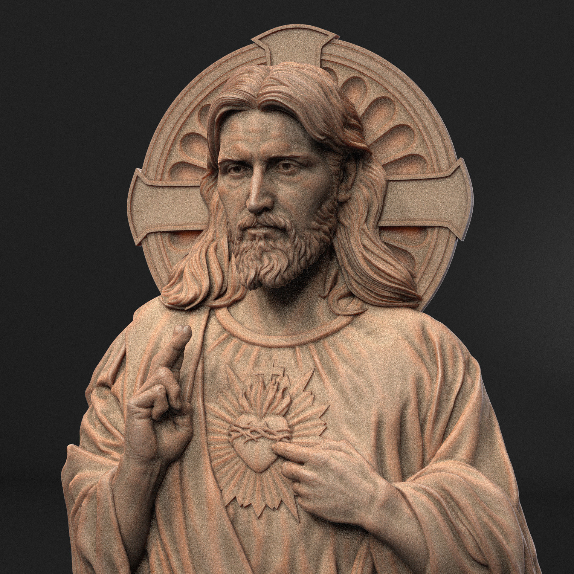Jesus Relief 03 3D print model_3
