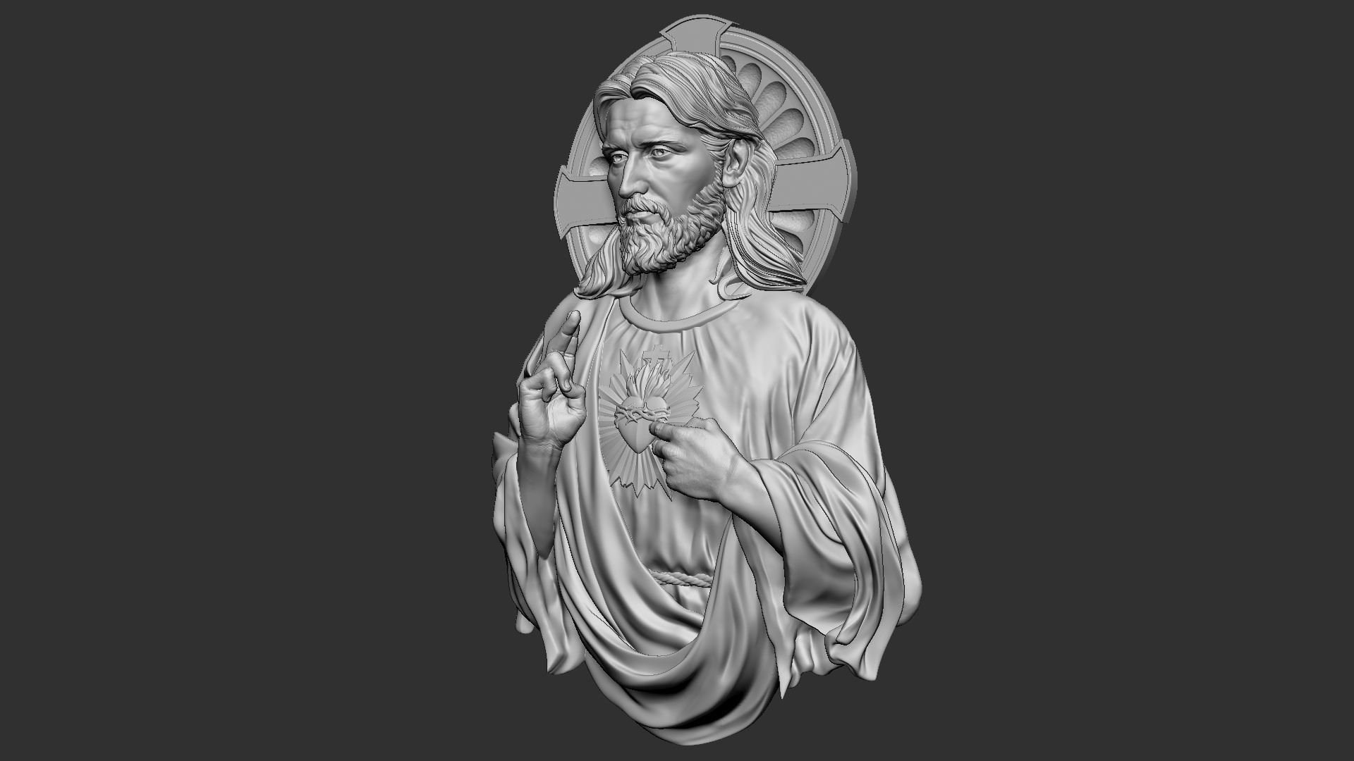 Jesus Relief 03 3D print model_20