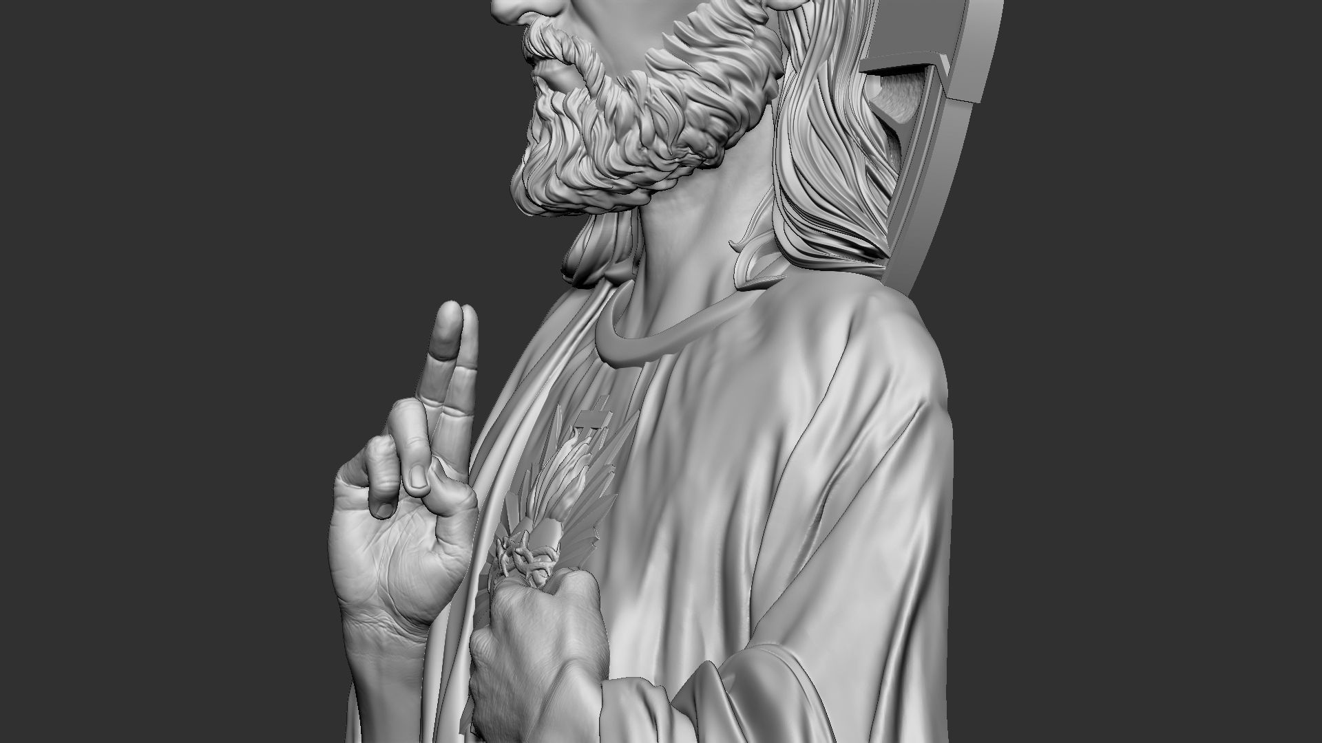 Jesus Relief 03 3D print model_11