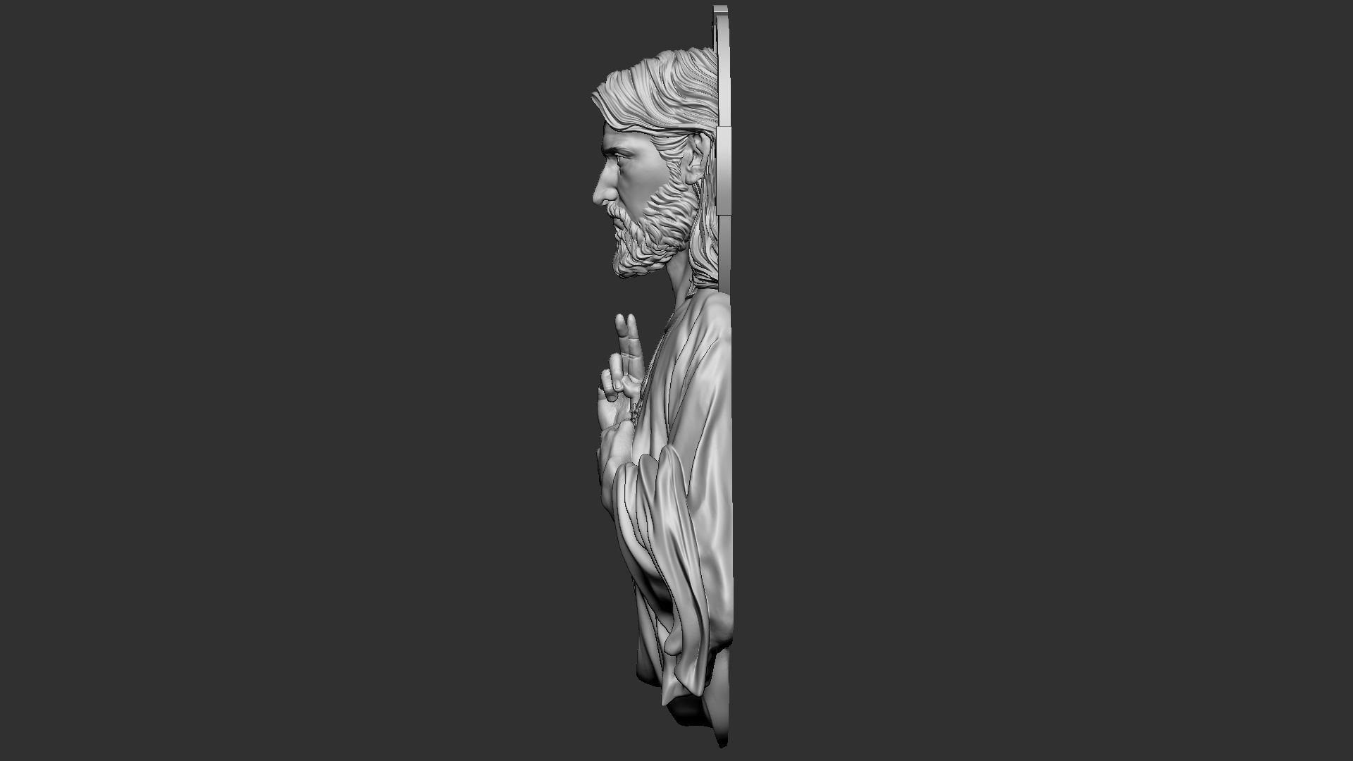 Jesus Relief 03 3D print model_22