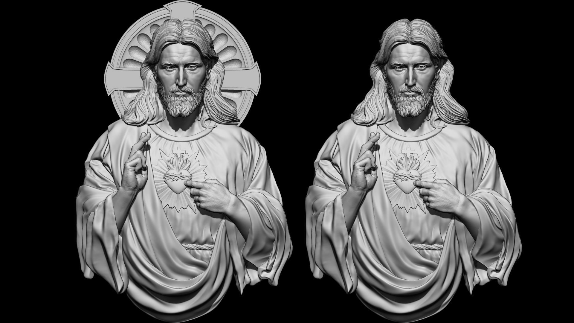 Jesus Relief 03 3D print model_2