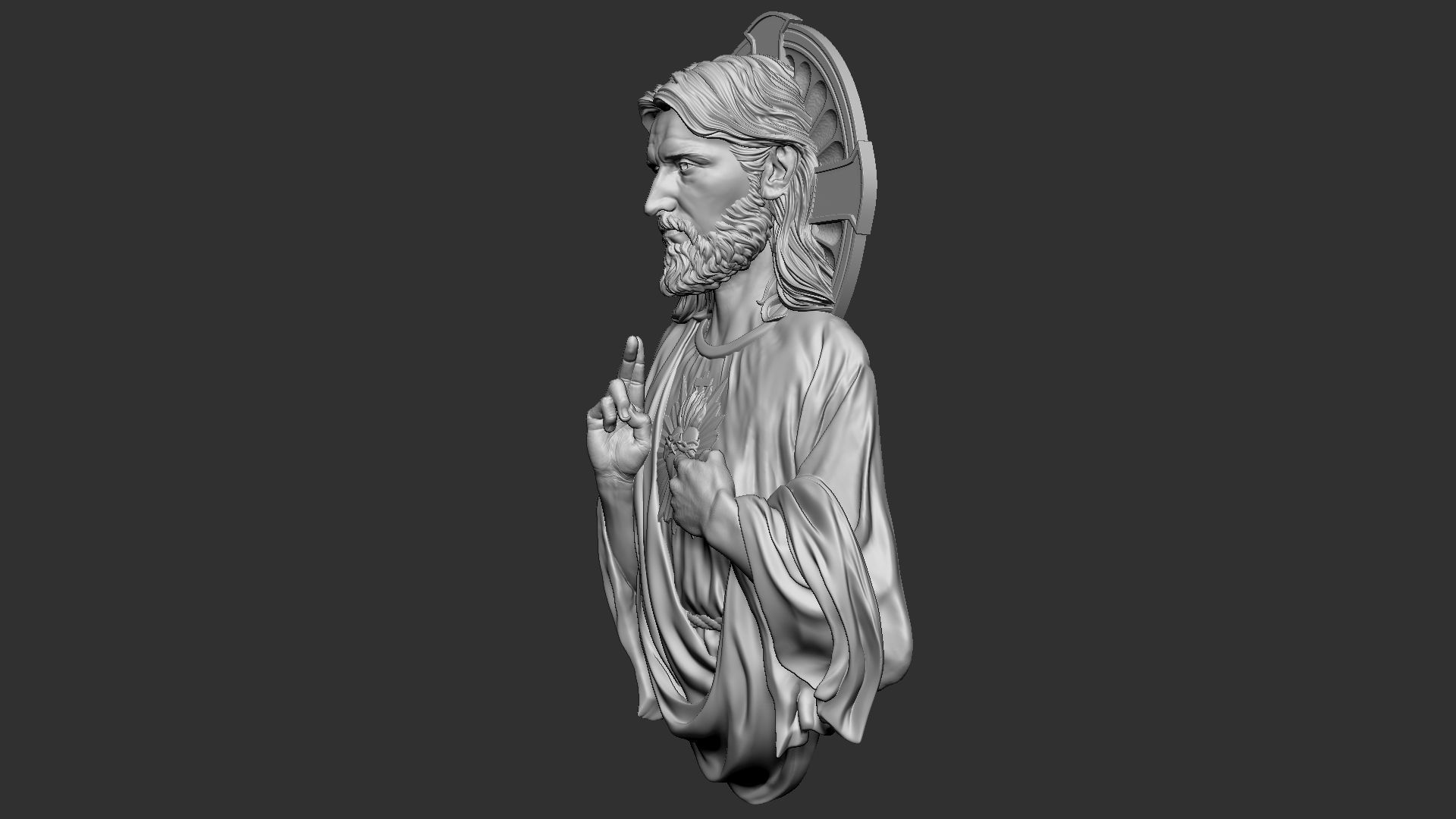 Jesus Relief 03 3D print model_21