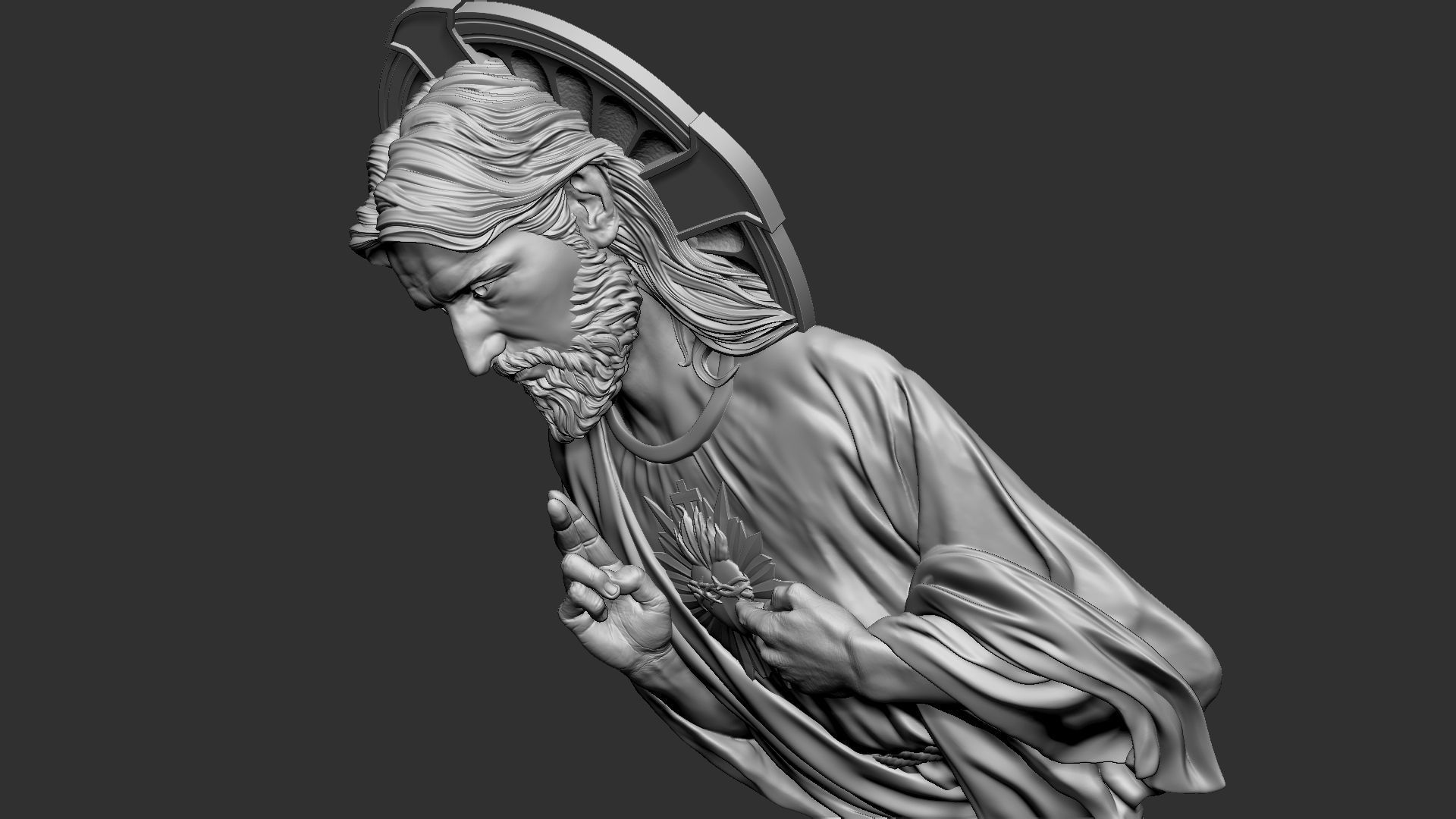 Jesus Relief 03 3D print model_16