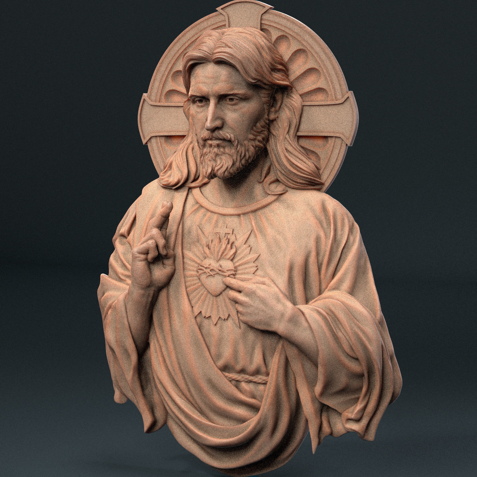 Jesus Relief 03 3D print model_4