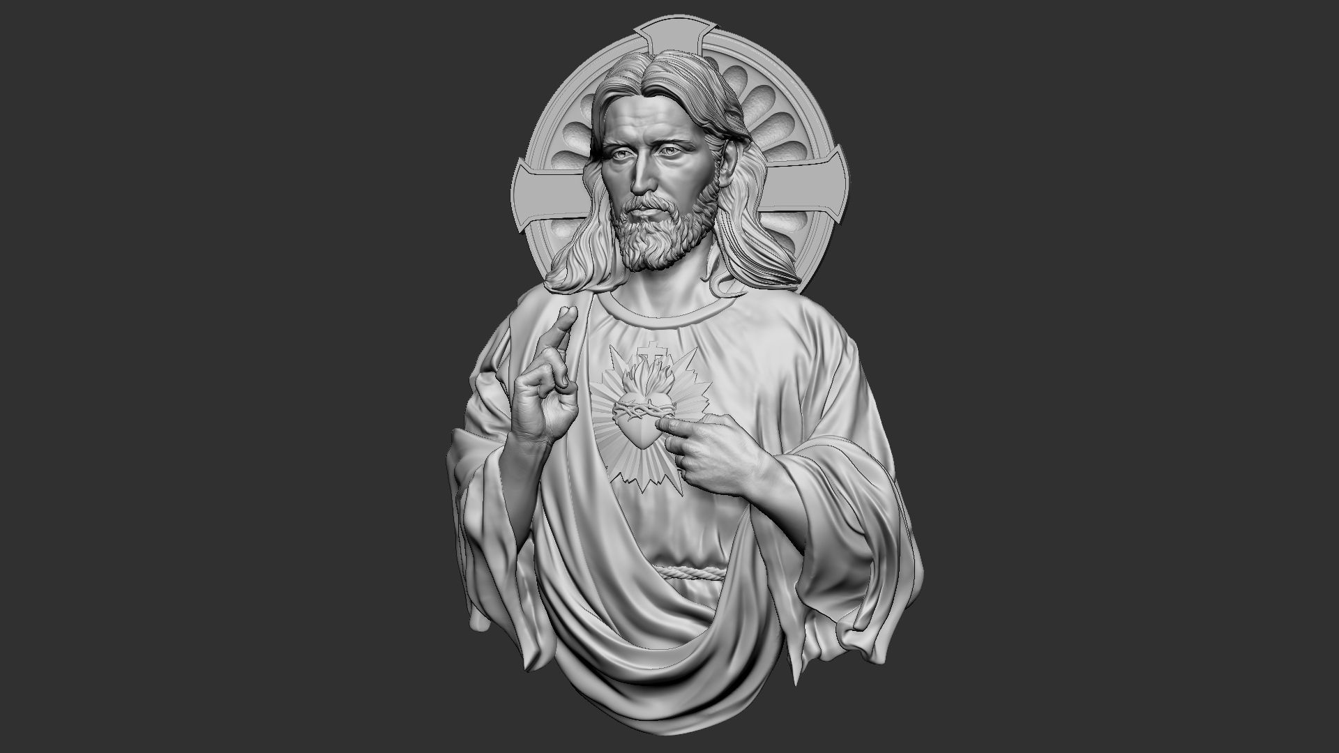 Jesus Relief 03 3D print model_19