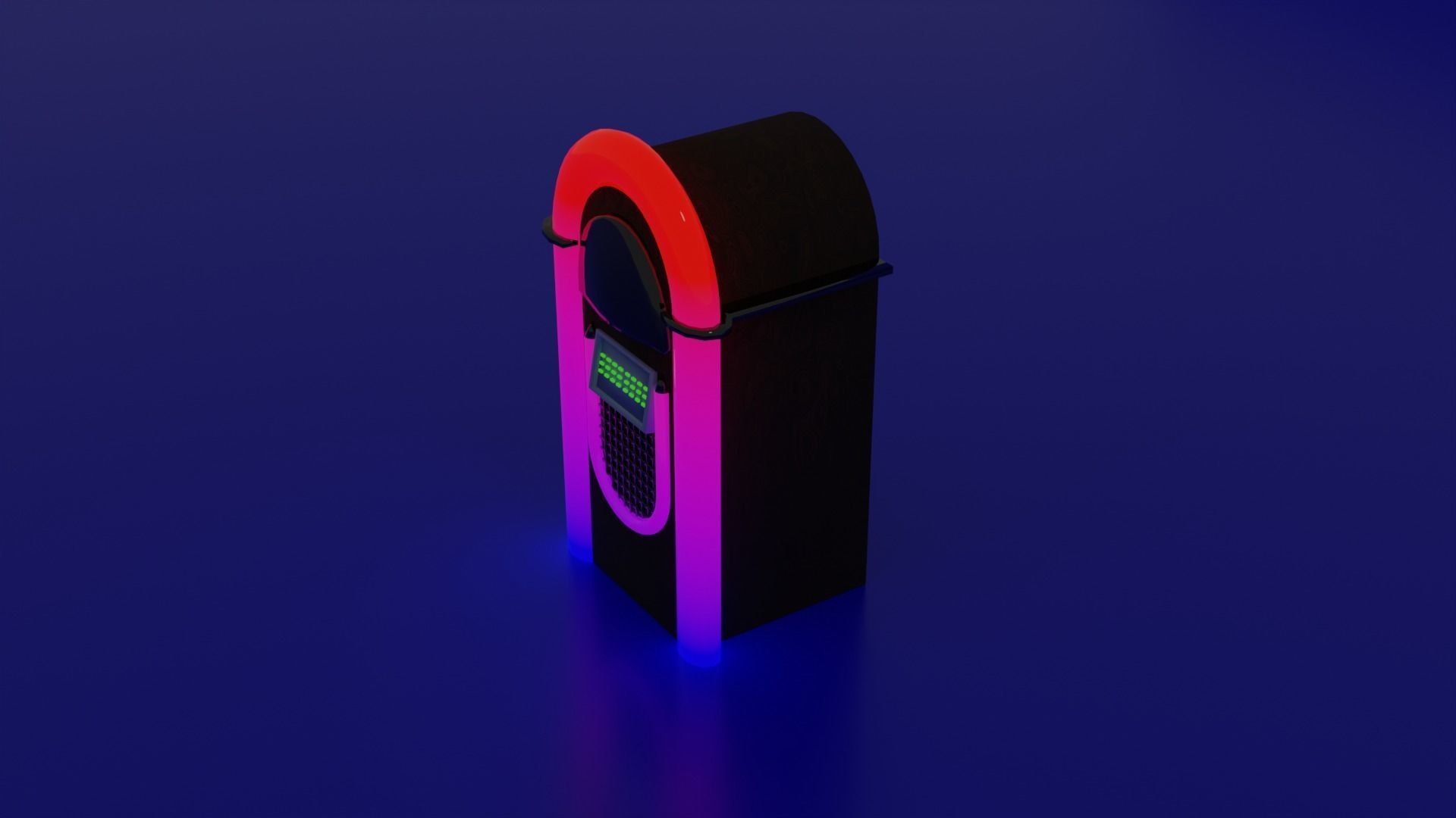 Jukebox neon light Free 3D model_1