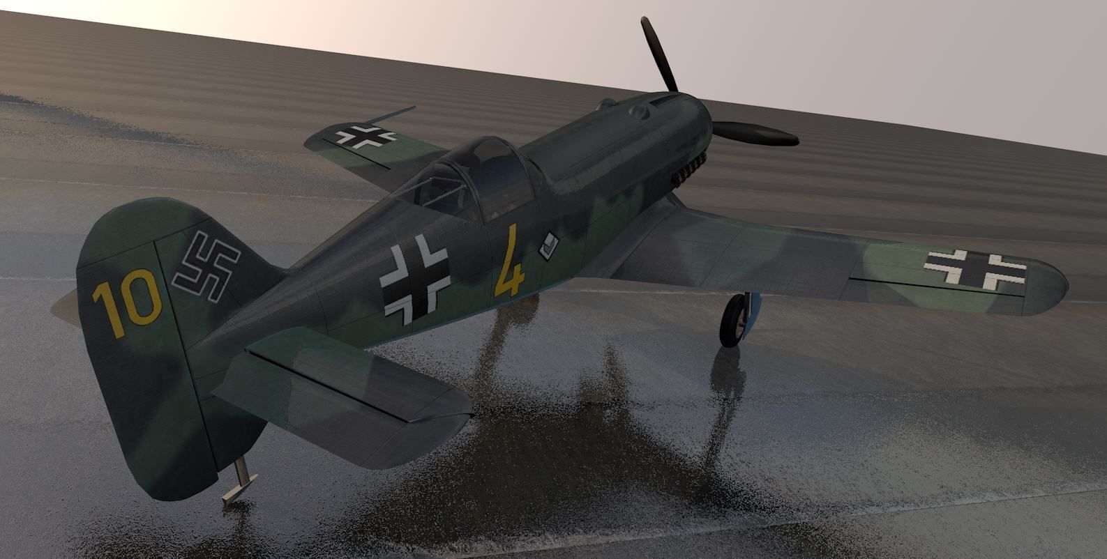 Messerschmitt Me-209 v1 3D model_4