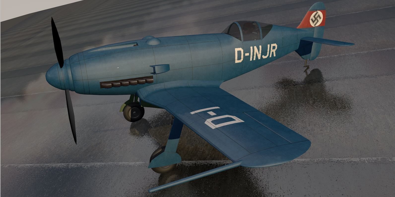 Messerschmitt Me-209 v1 3D model_1