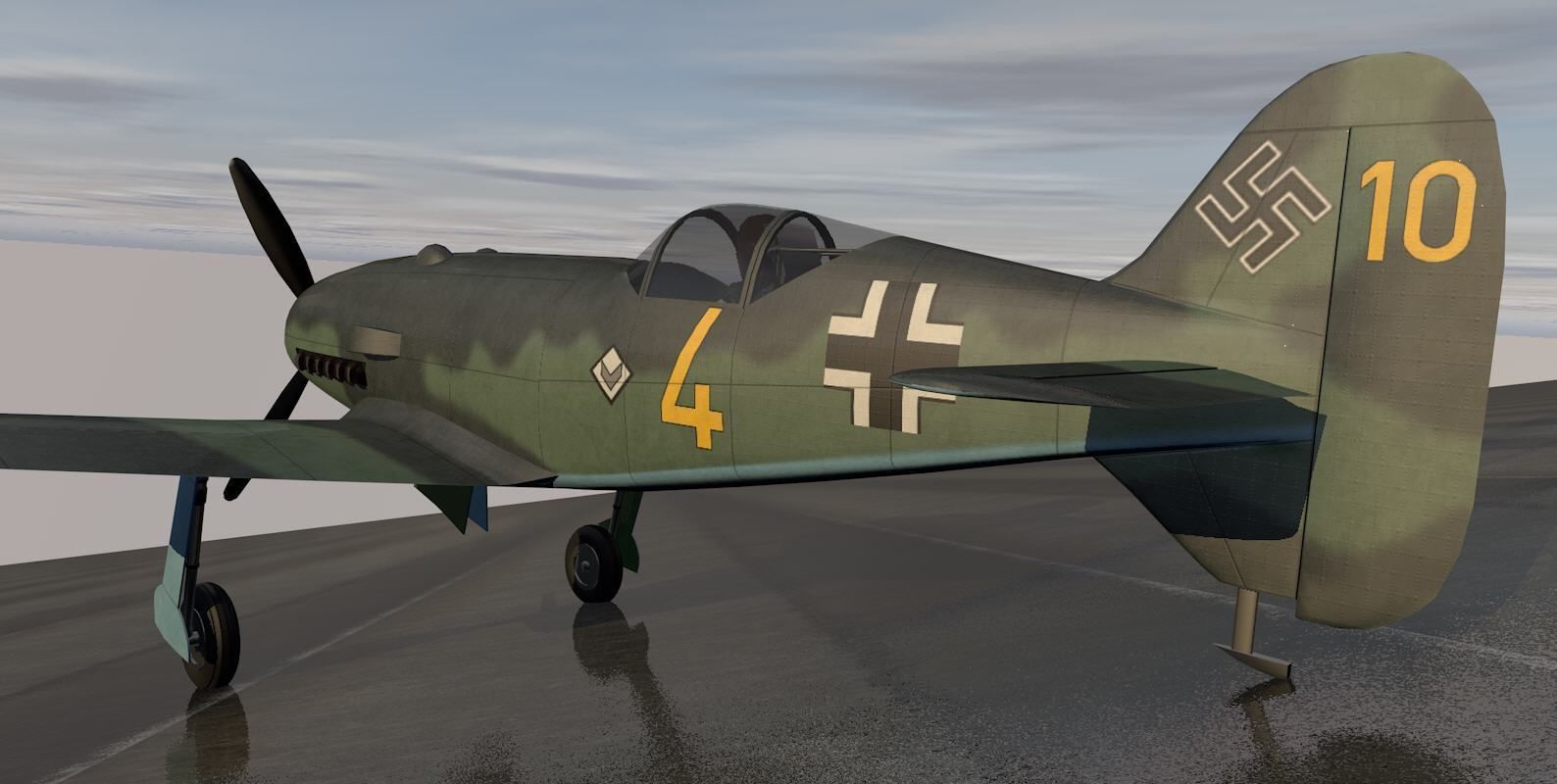 Messerschmitt Me-209 v1 3D model_8