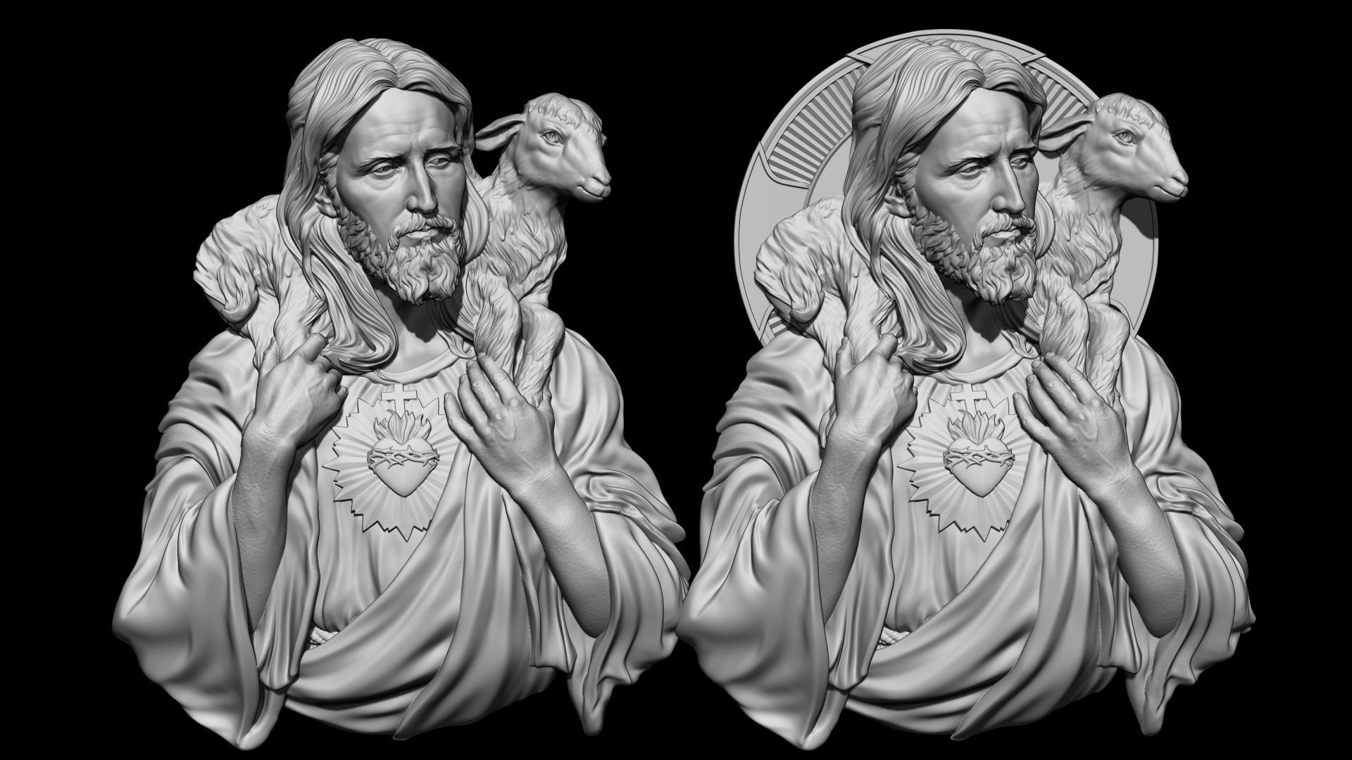 Jesus Relief 04 3D print model_3