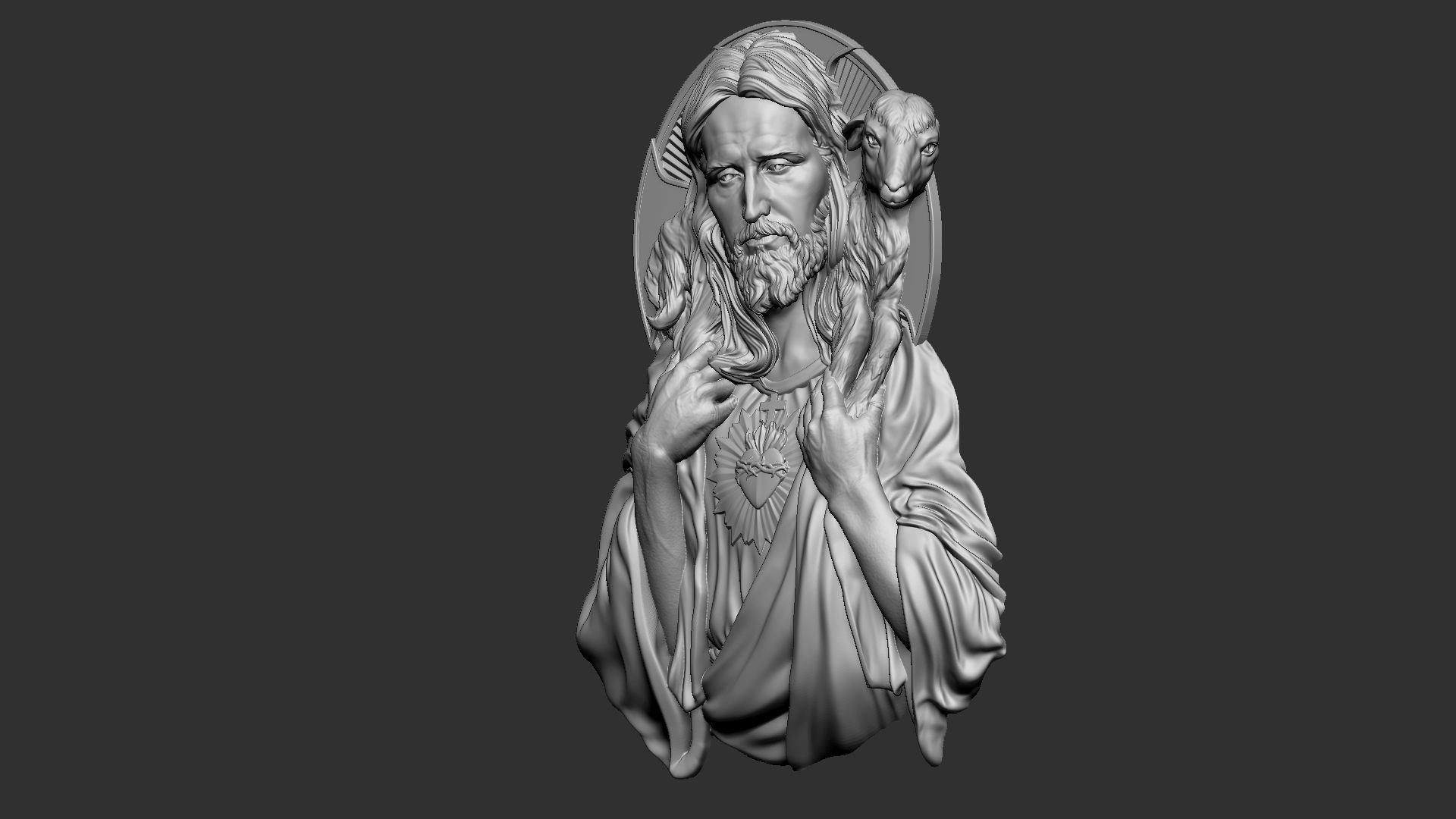 Jesus Relief 04 3D print model_20