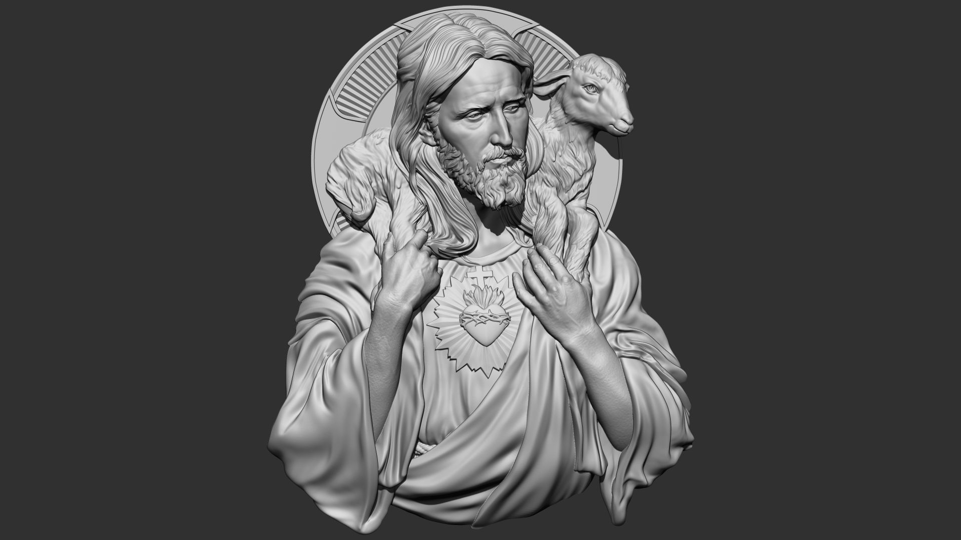 Jesus Relief 04 3D print model_15