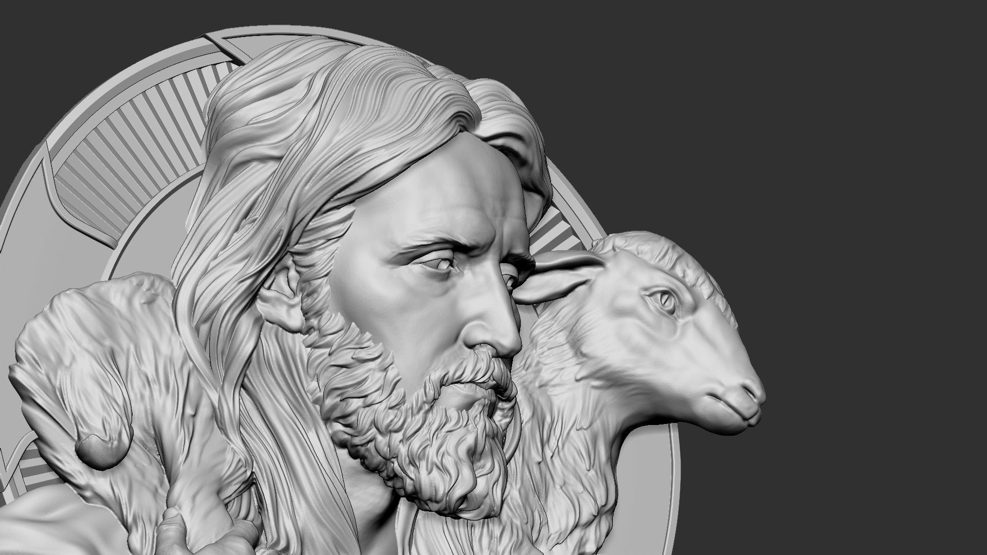 Jesus Relief 04 3D print model_12