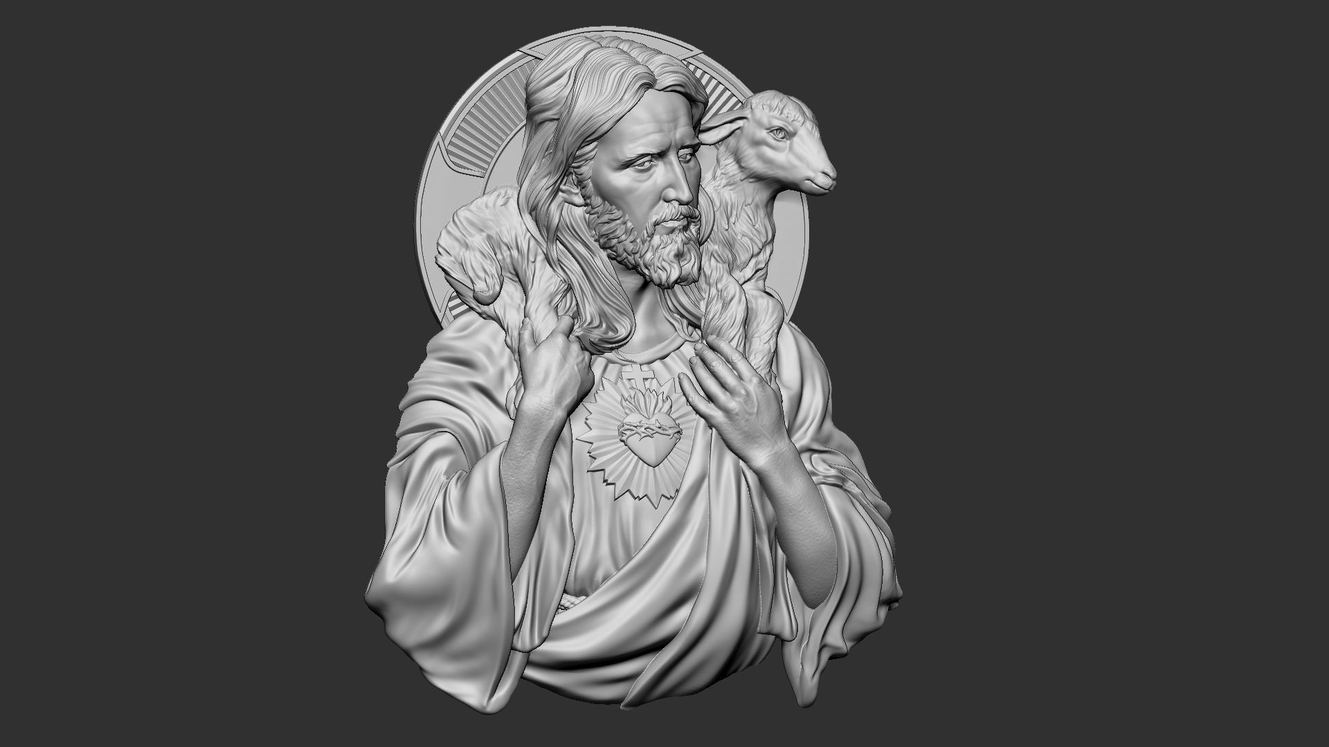 Jesus Relief 04 3D print model_5