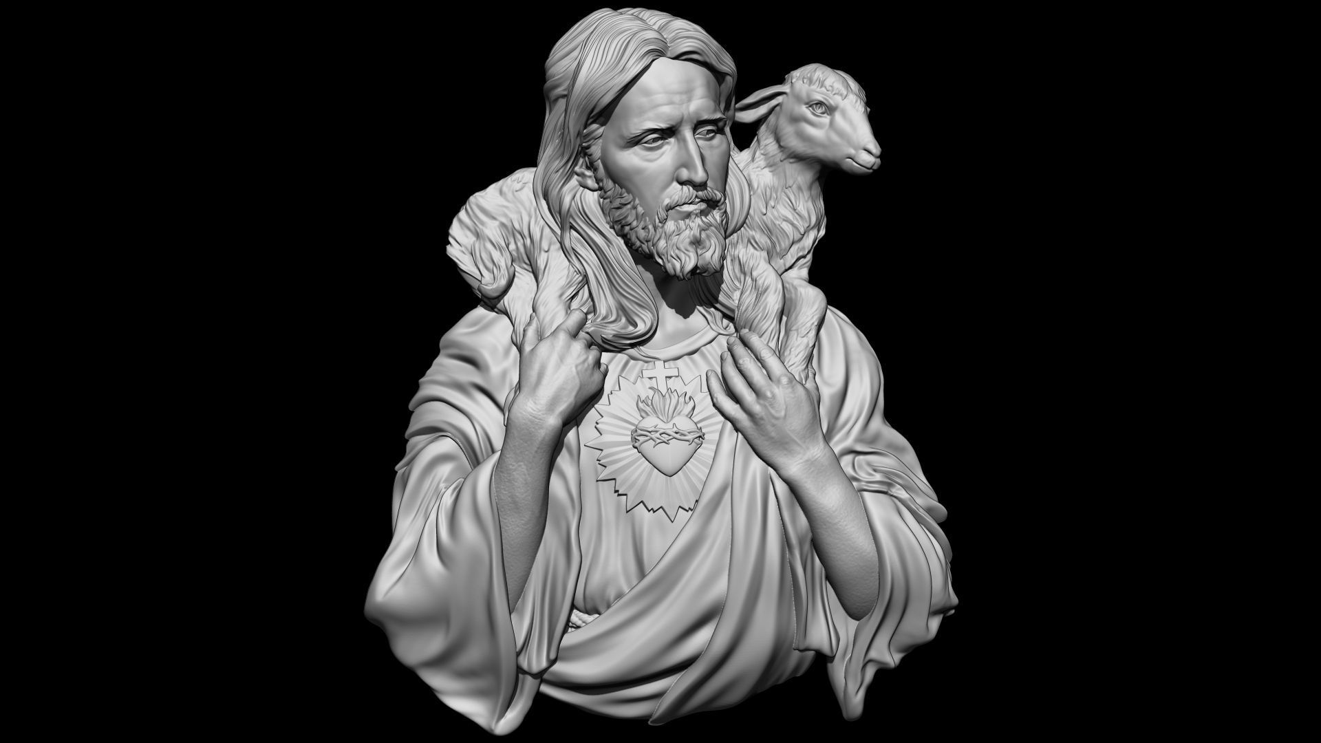 Jesus Relief 04 3D print model_2
