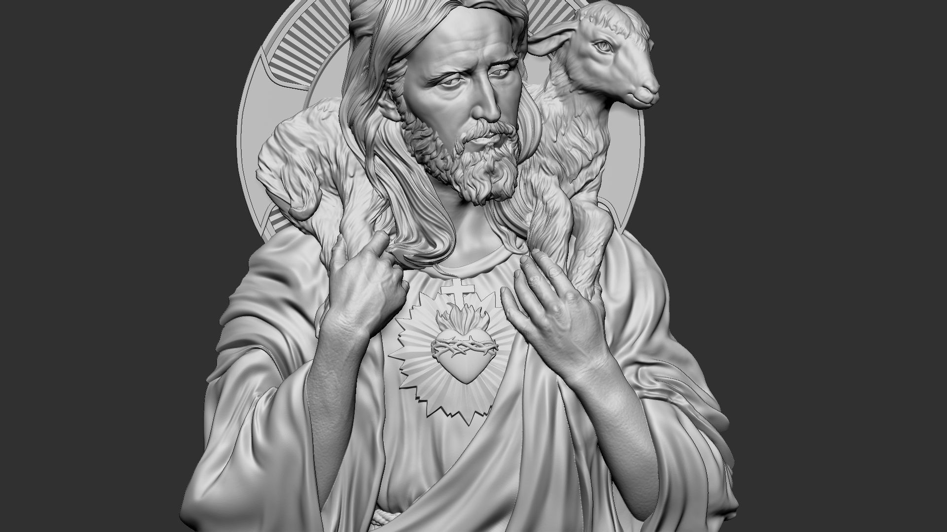 Jesus Relief 04 3D print model_8